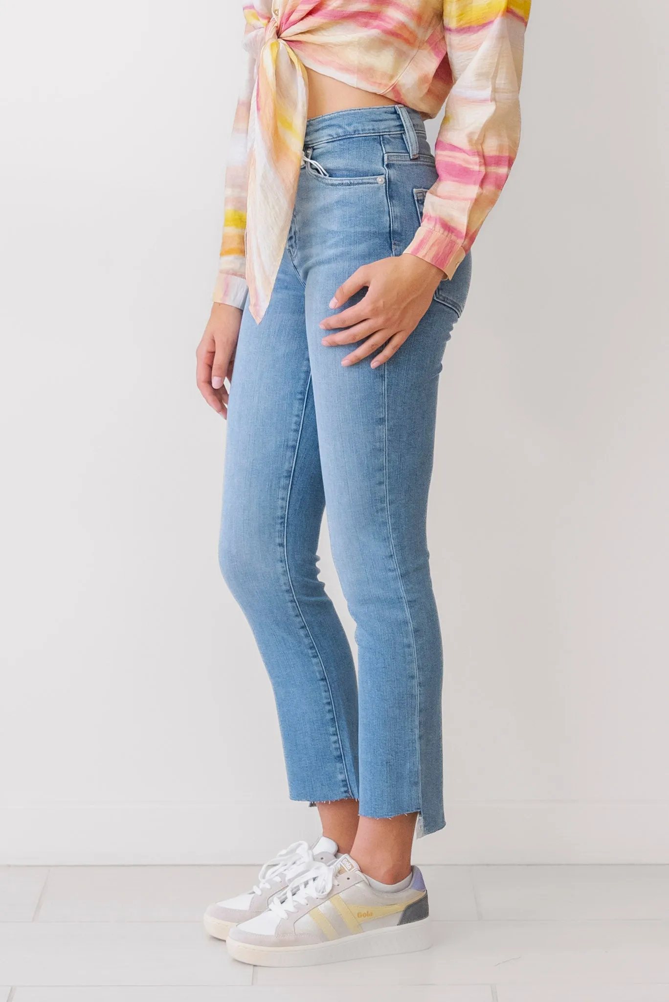 Frame Le High Straight Leg in Whimsey