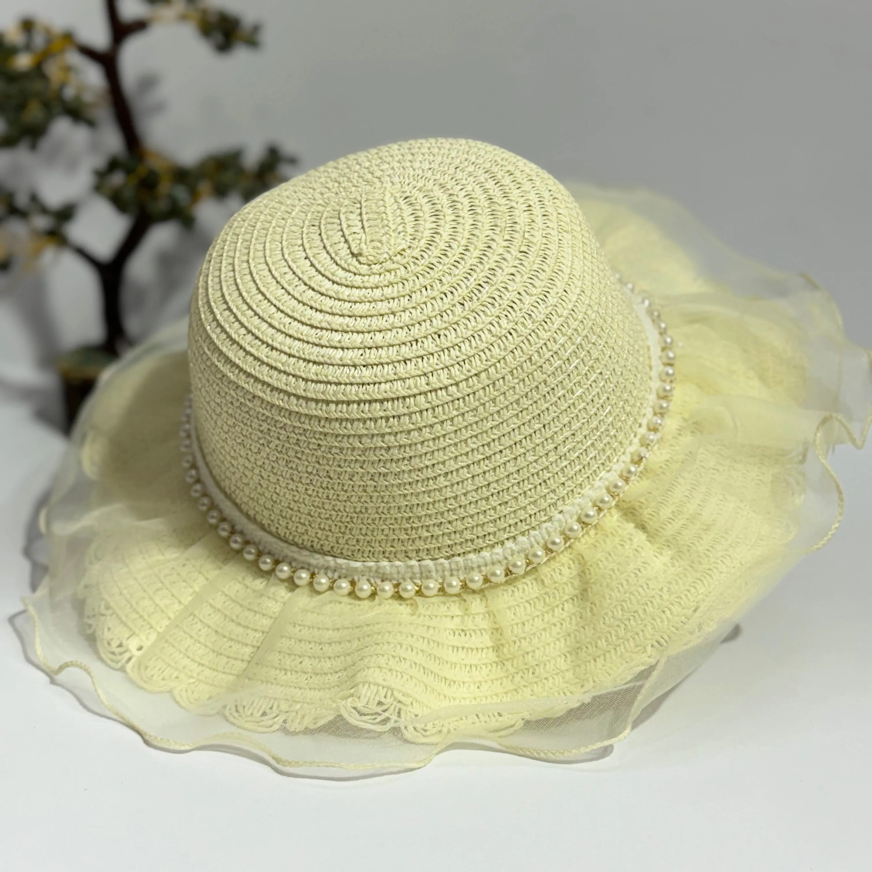 FRILL PEARL CLASSIC SUMMER HAT