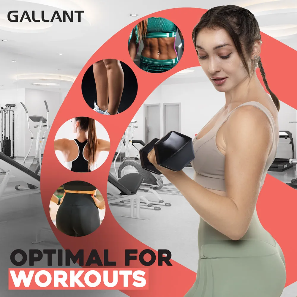 Gallant Hand Hex Weights Dumbbell Set with Rack - Weight Set with Rack