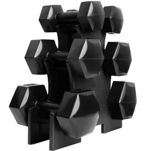 Gallant Hand Hex Weights Dumbbell Set with Rack - Weight Set with Rack