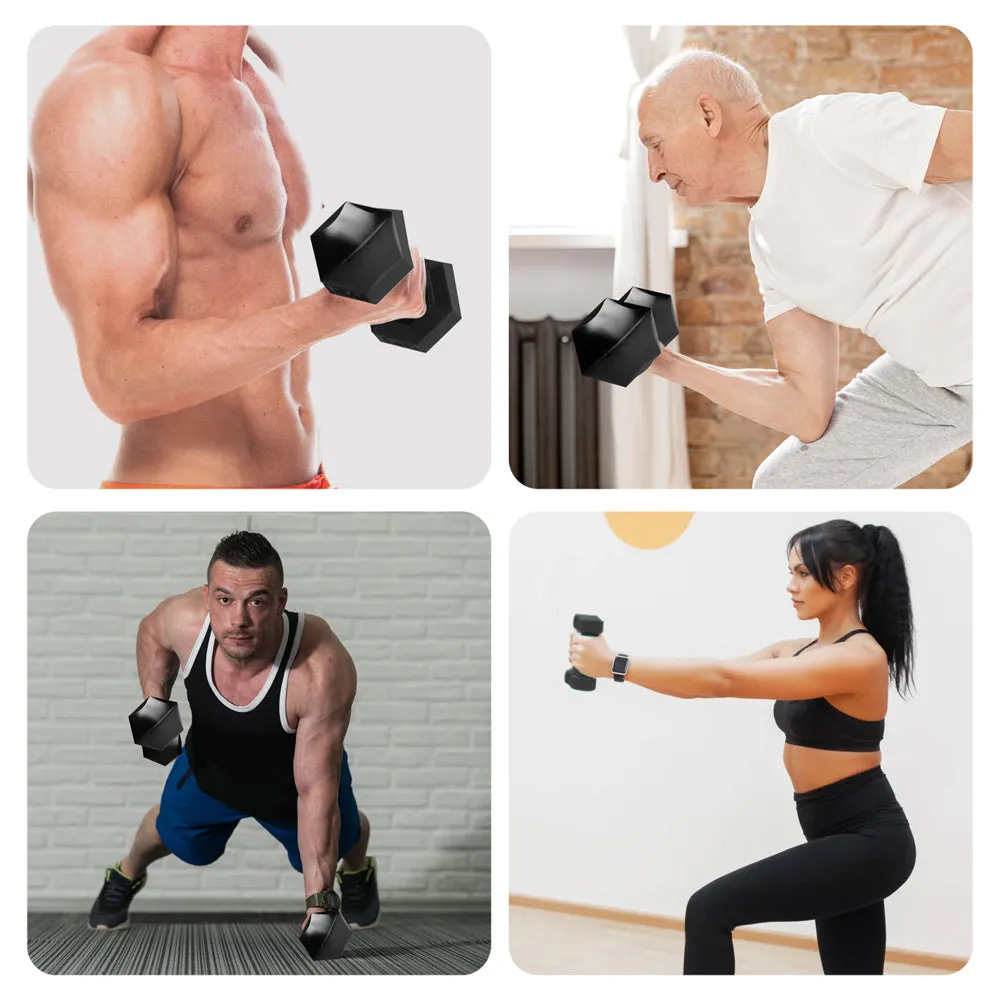 Gallant Hand Hex Weights Dumbbell Set with Rack - Weight Set with Rack