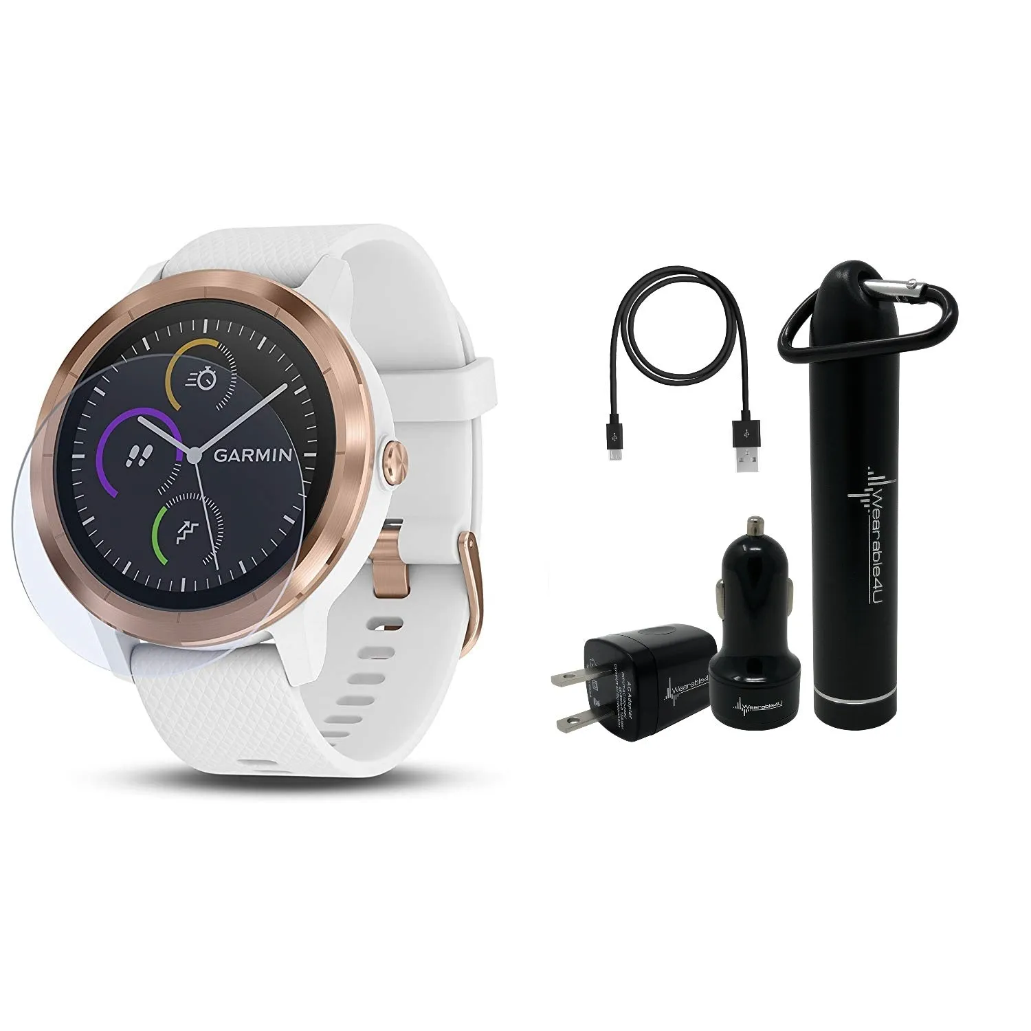 Garmin Vivoactive 3 GPS Smartwatch with Wearable4U Ultimate Power Pack Bundle