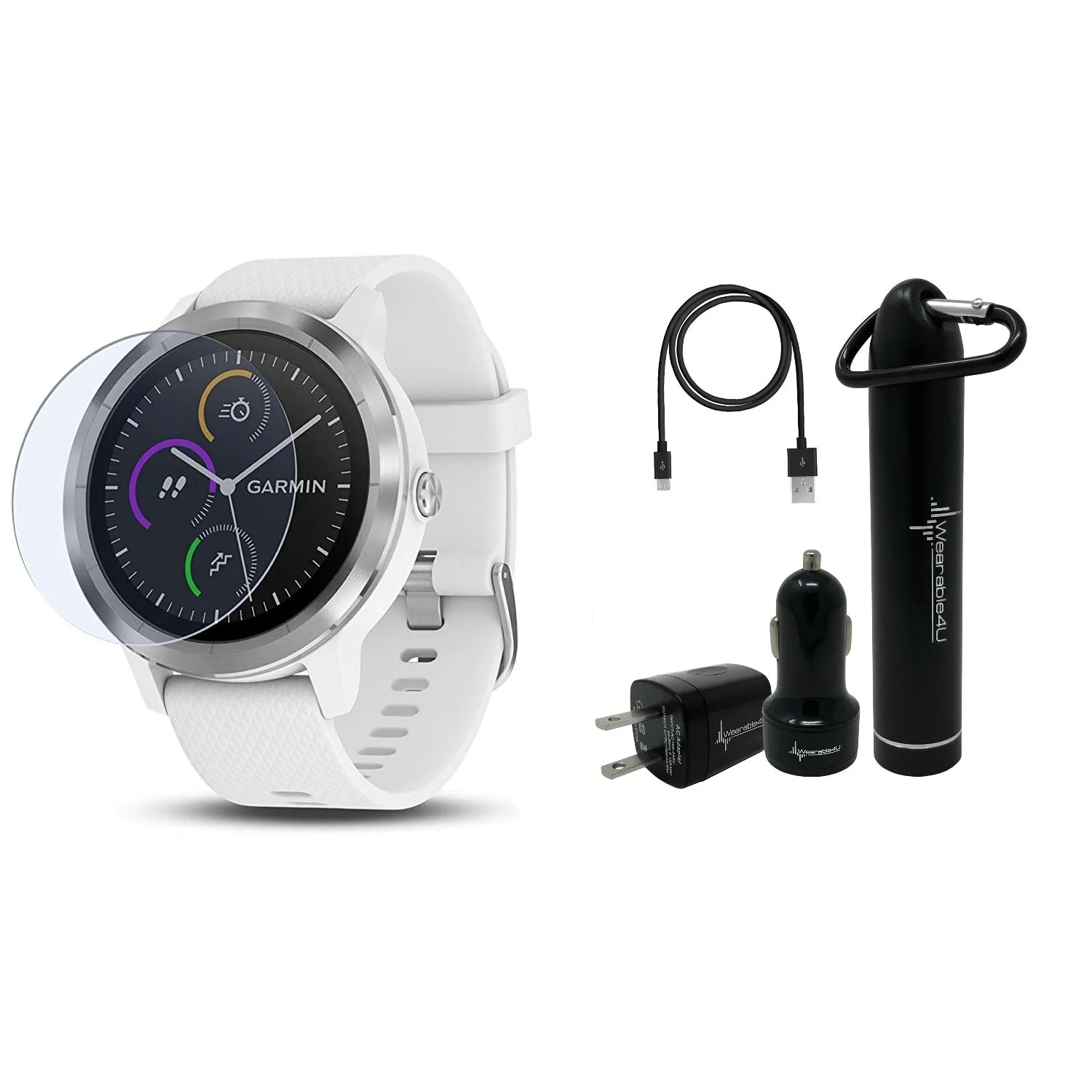 Garmin Vivoactive 3 GPS Smartwatch with Wearable4U Ultimate Power Pack Bundle