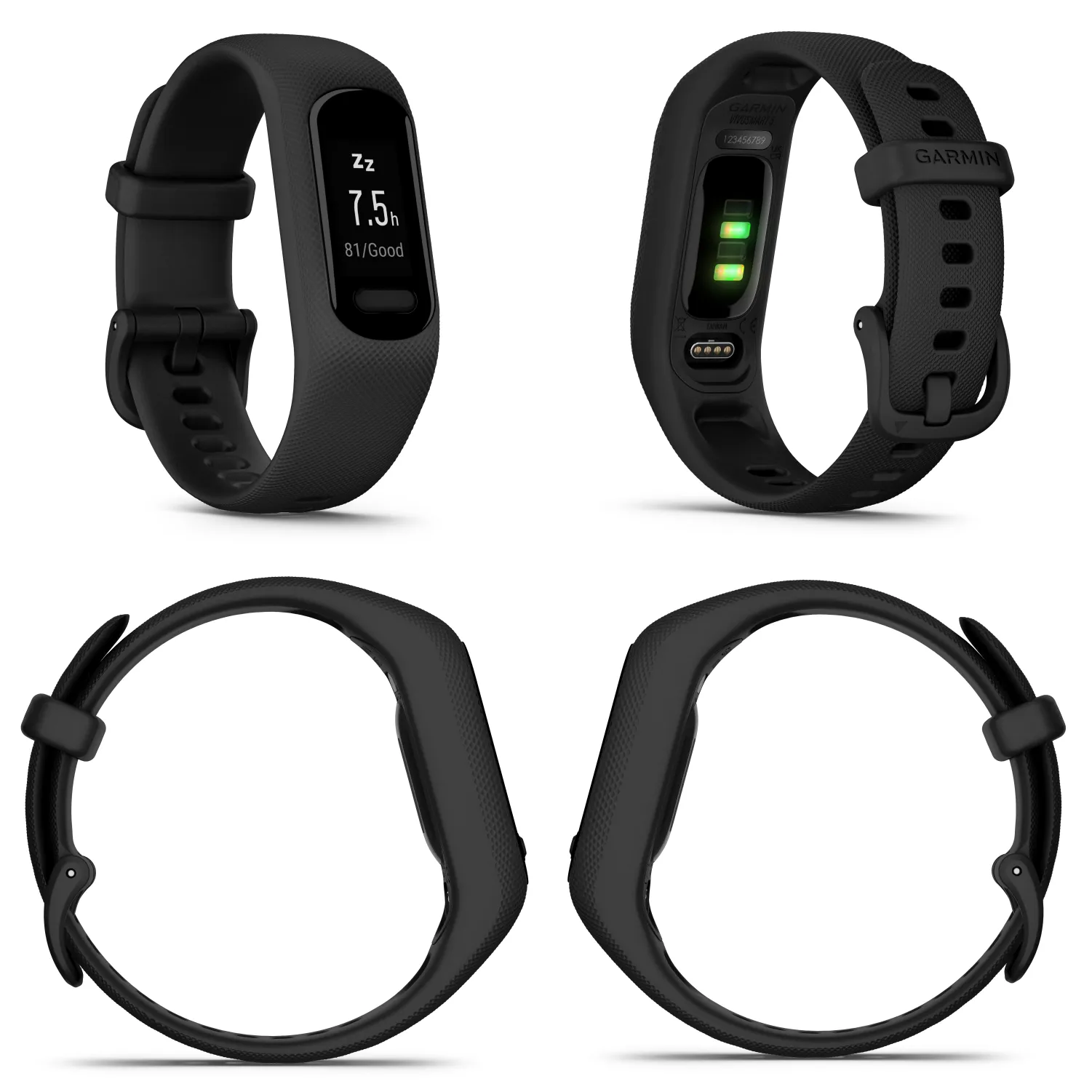 Garmin Vivosmart 5 Smart Fitness and Health Tracker, Black Case with Wearable4U Power Bank Bundle