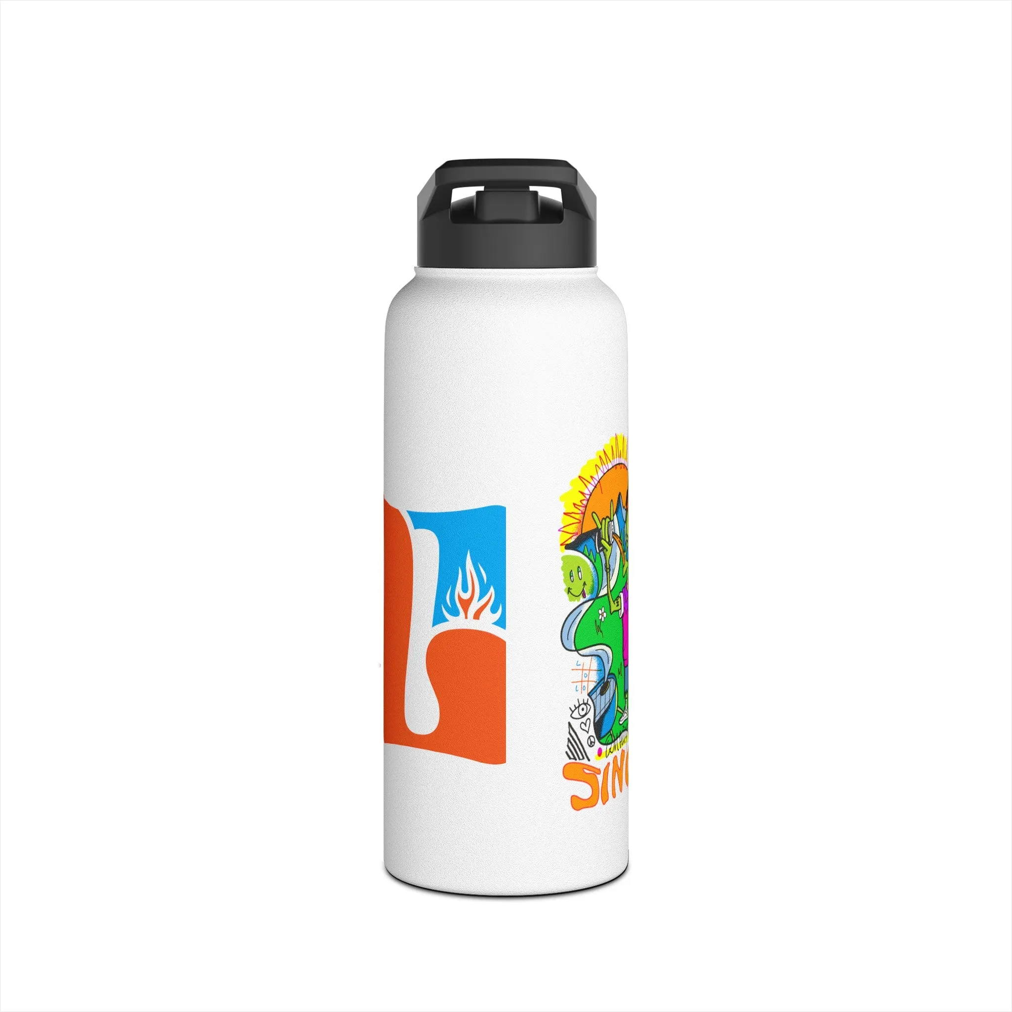 Get Lost Stainless Steel Water Bottle, Standard Lid