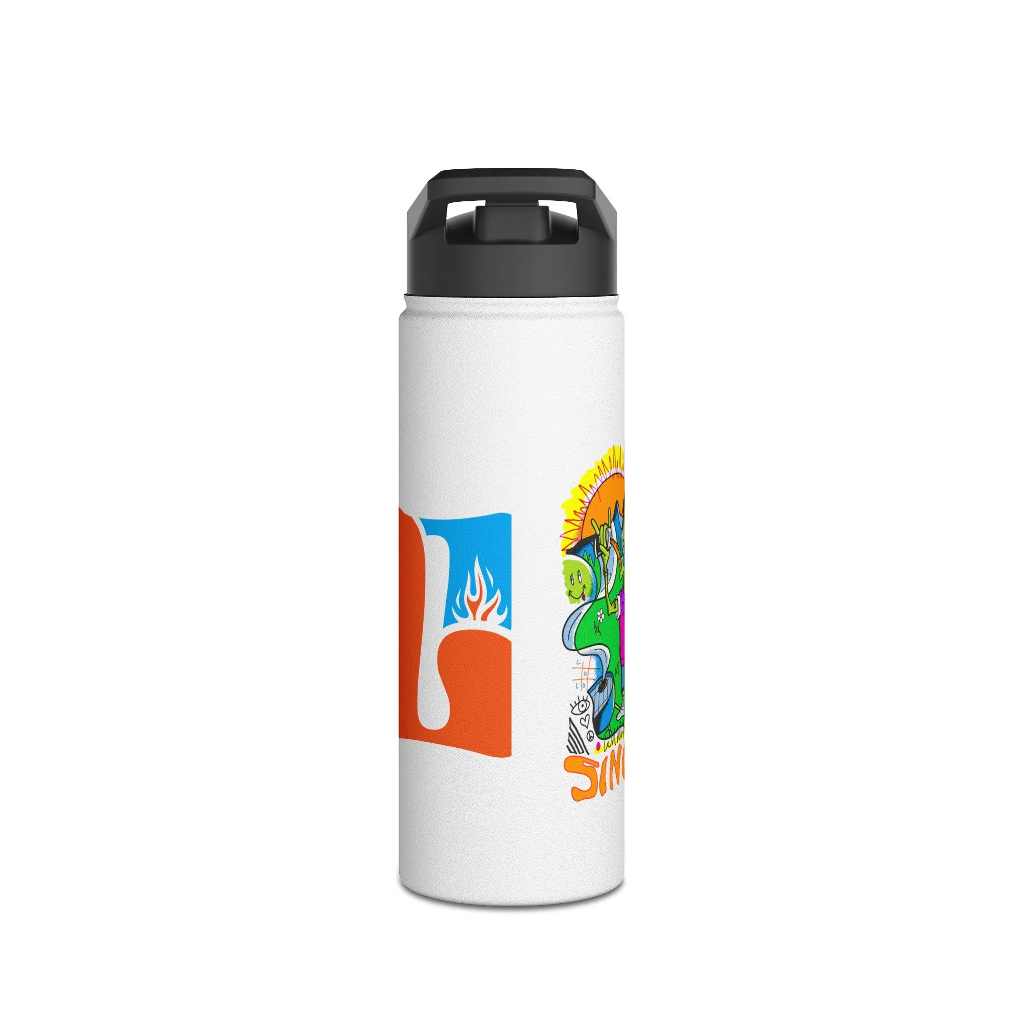 Get Lost Stainless Steel Water Bottle, Standard Lid
