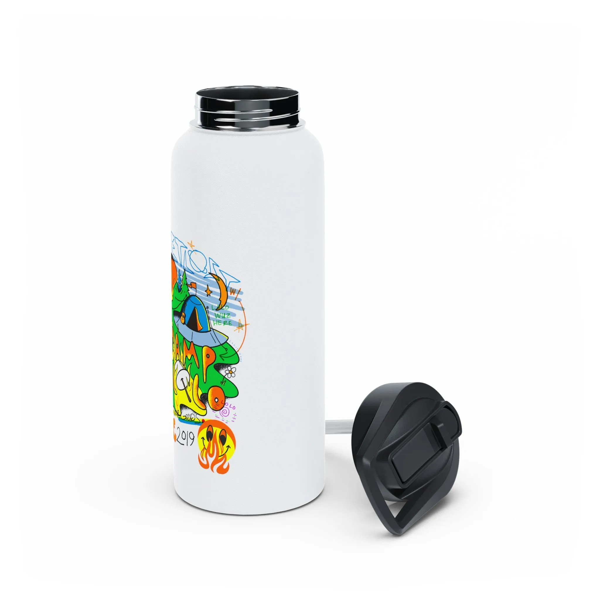 Get Lost Stainless Steel Water Bottle, Standard Lid
