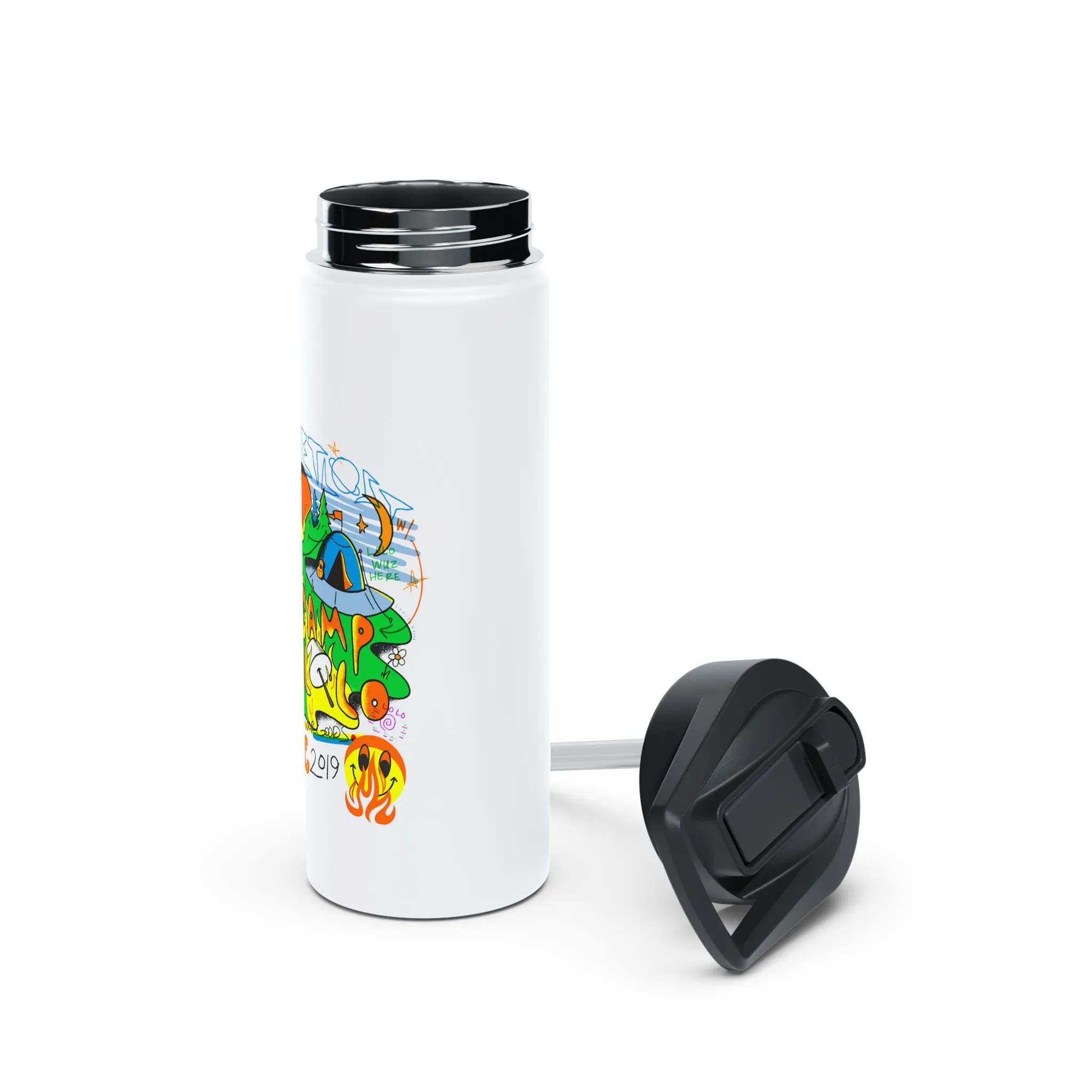 Get Lost Stainless Steel Water Bottle, Standard Lid