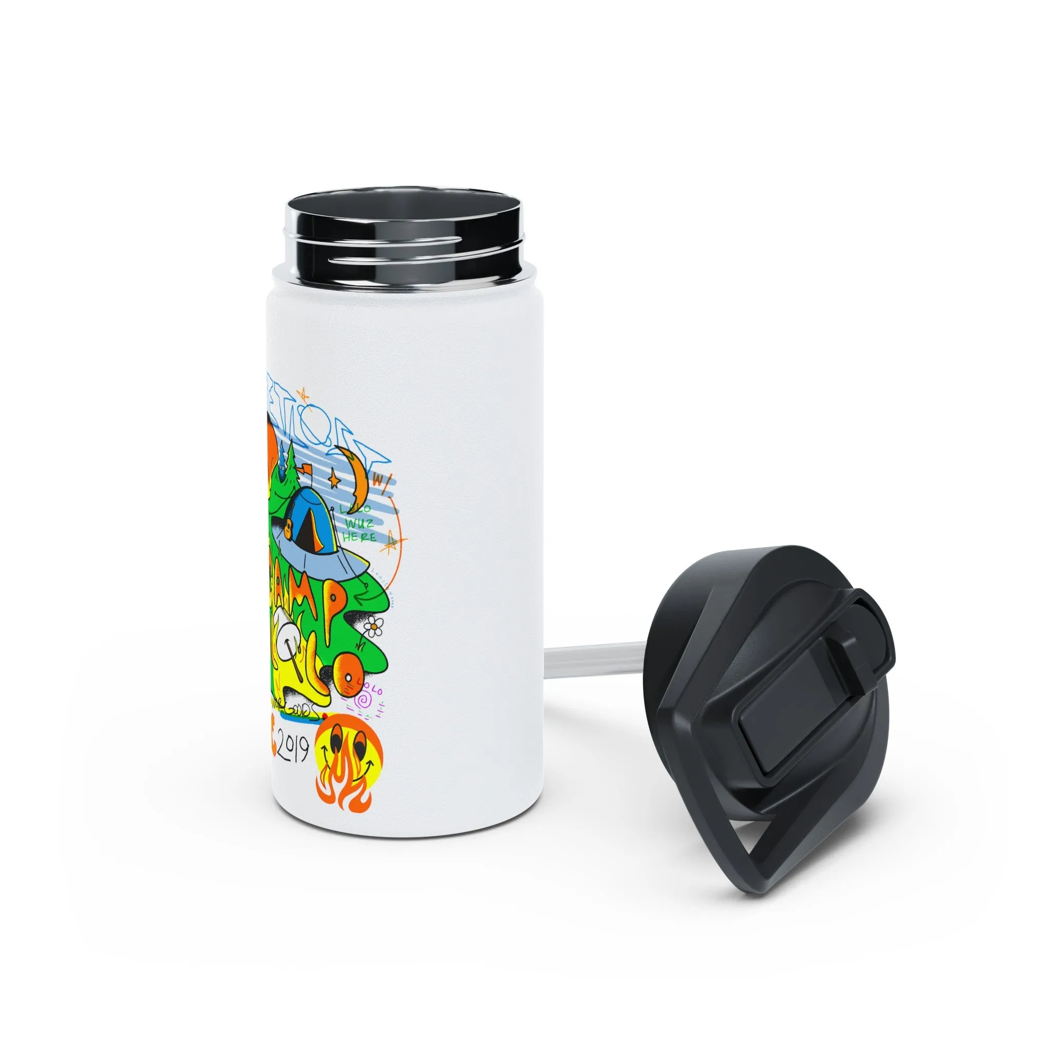 Get Lost Stainless Steel Water Bottle, Standard Lid
