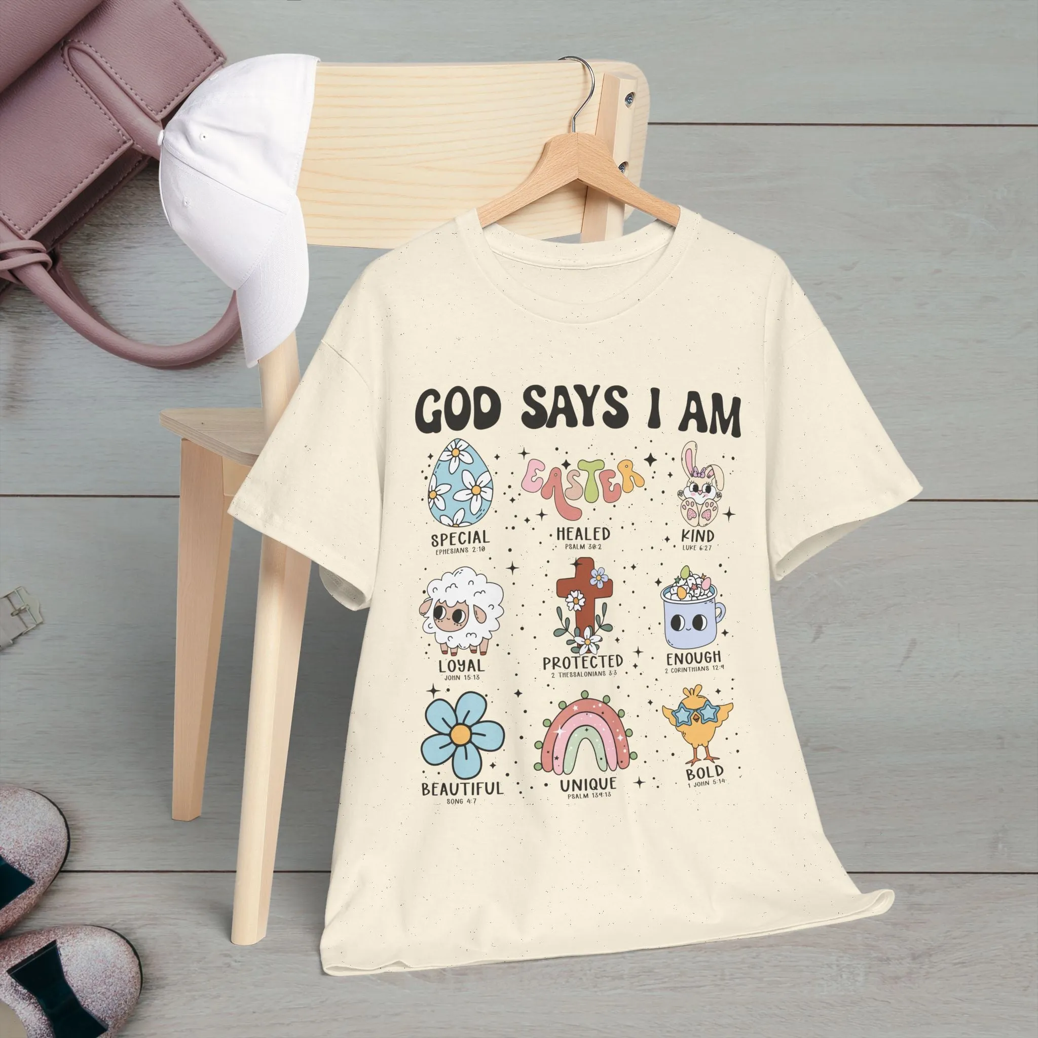 God Says I Am Unisex Heavy Cotton Tee - Inspirational Graphic T-Shirt