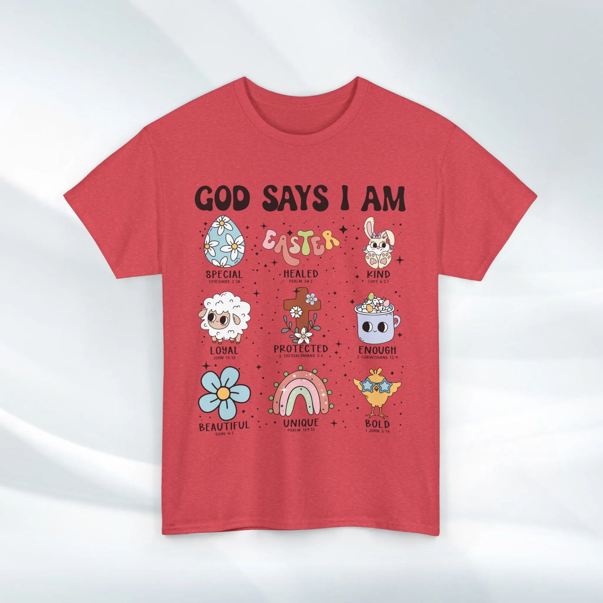 God Says I Am Unisex Heavy Cotton Tee - Inspirational Graphic T-Shirt
