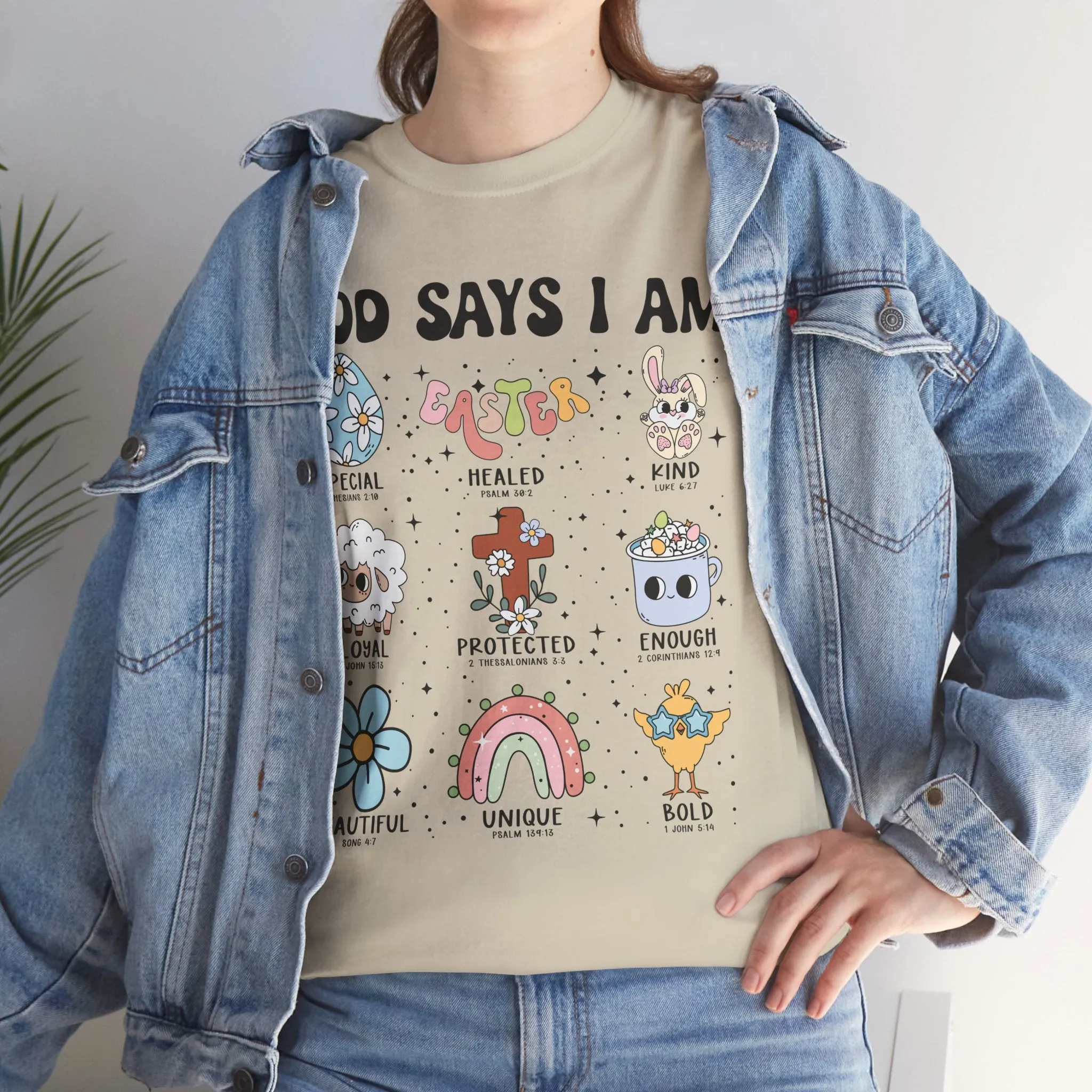 God Says I Am Unisex Heavy Cotton Tee - Inspirational Graphic T-Shirt