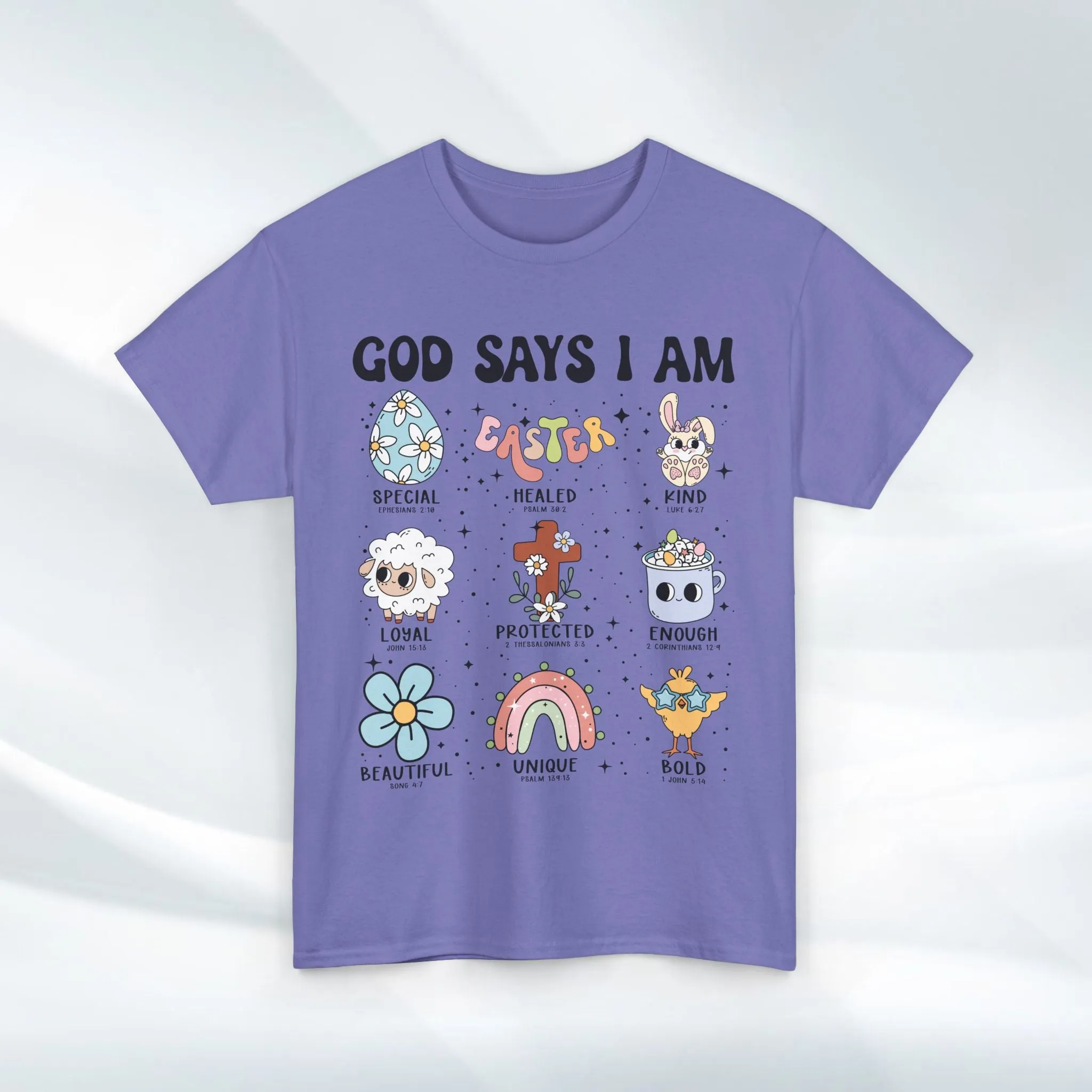 God Says I Am Unisex Heavy Cotton Tee - Inspirational Graphic T-Shirt