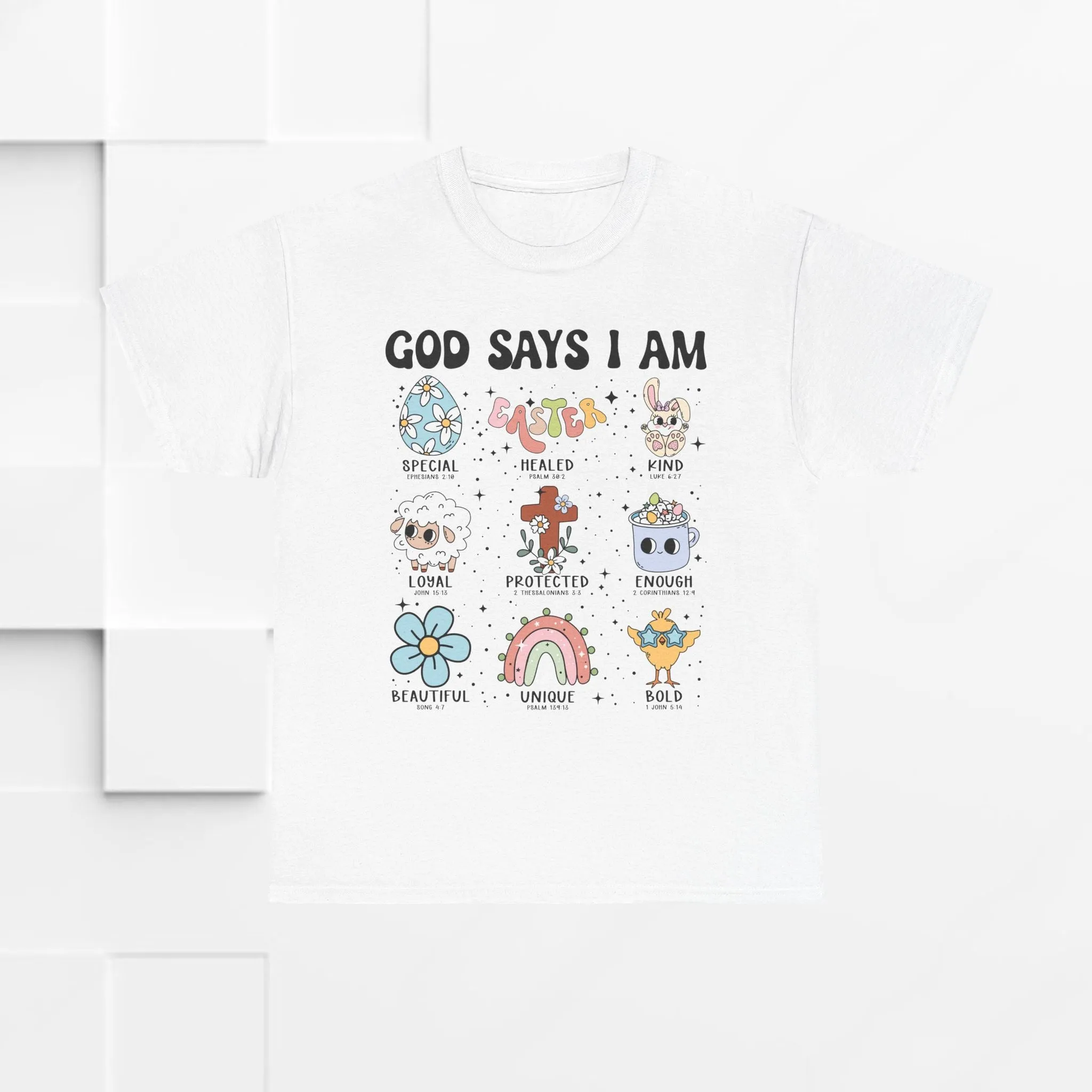 God Says I Am Unisex Heavy Cotton Tee - Inspirational Graphic T-Shirt