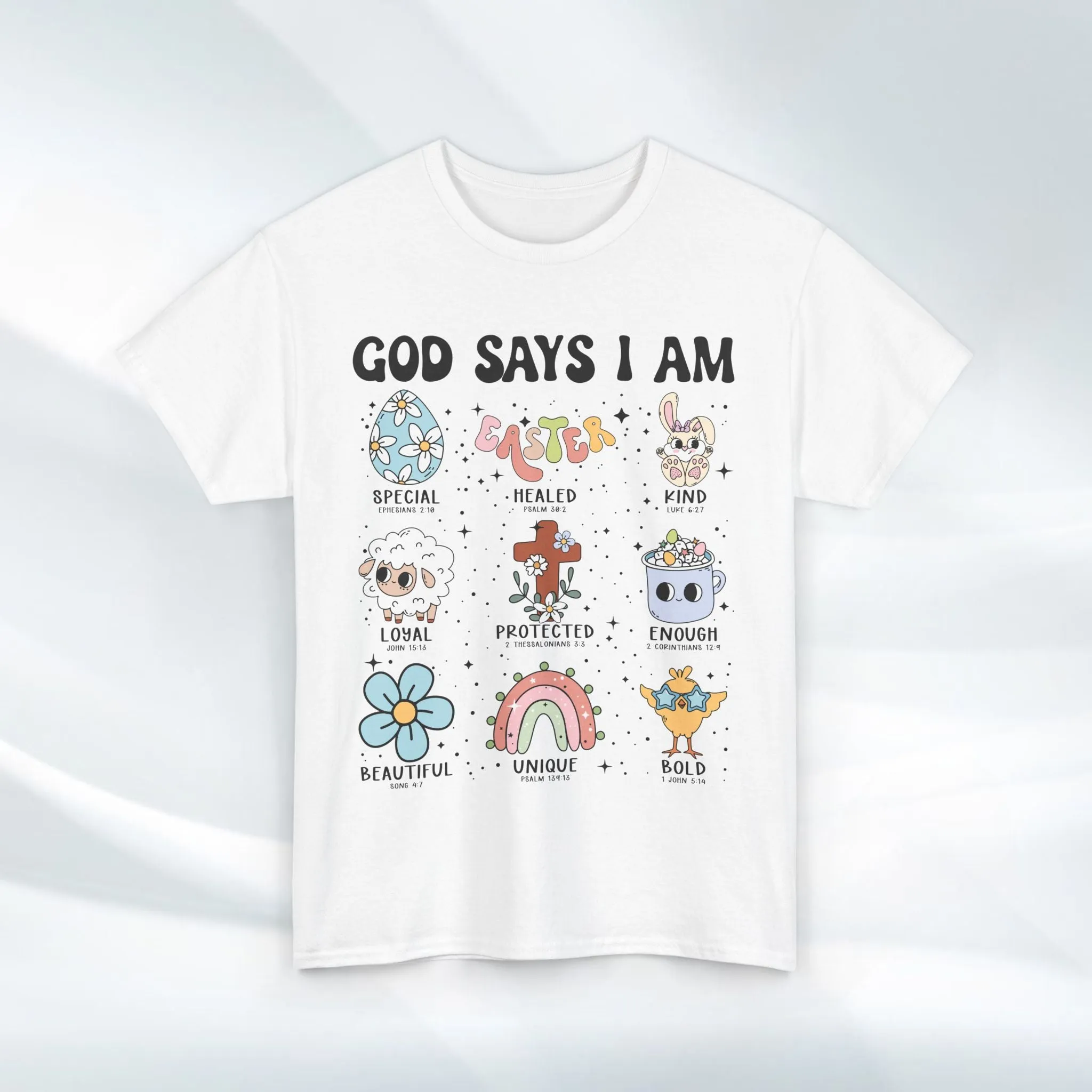 God Says I Am Unisex Heavy Cotton Tee - Inspirational Graphic T-Shirt