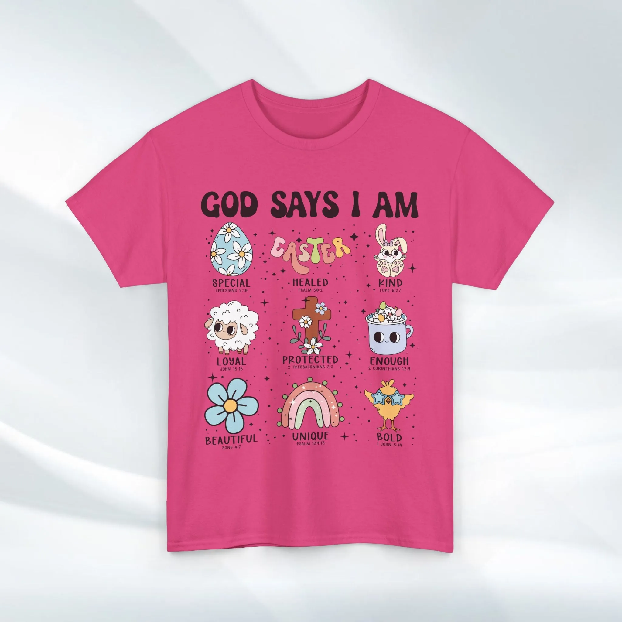 God Says I Am Unisex Heavy Cotton Tee - Inspirational Graphic T-Shirt