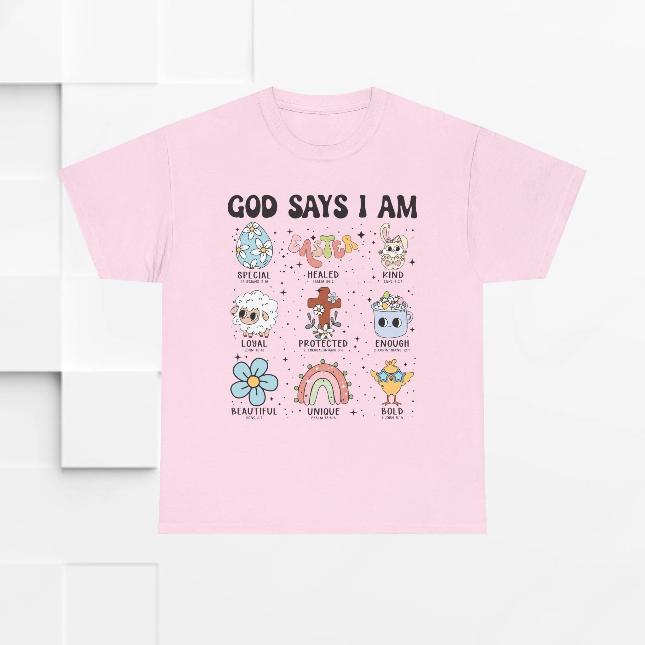 God Says I Am Unisex Heavy Cotton Tee - Inspirational Graphic T-Shirt