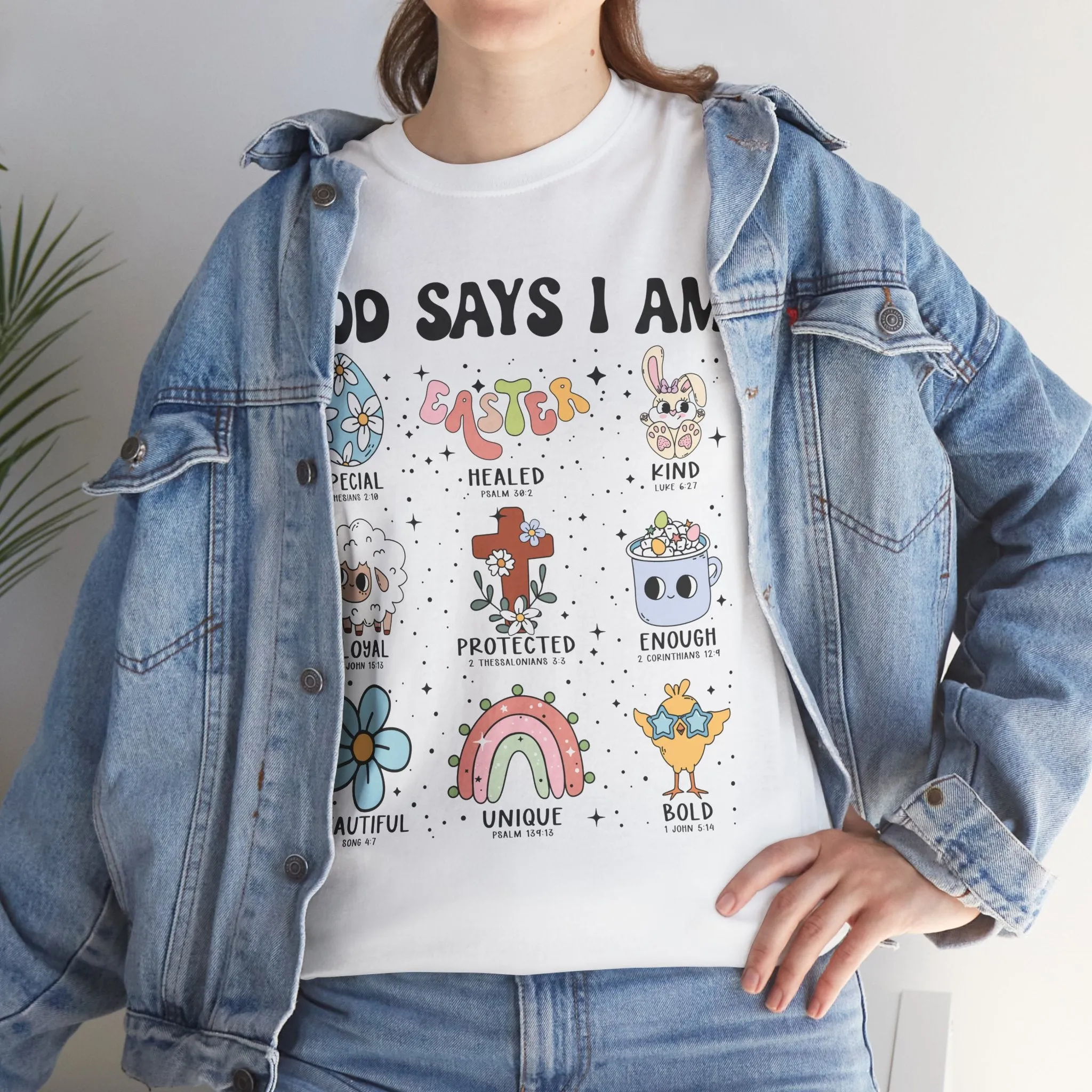 God Says I Am Unisex Heavy Cotton Tee - Inspirational Graphic T-Shirt
