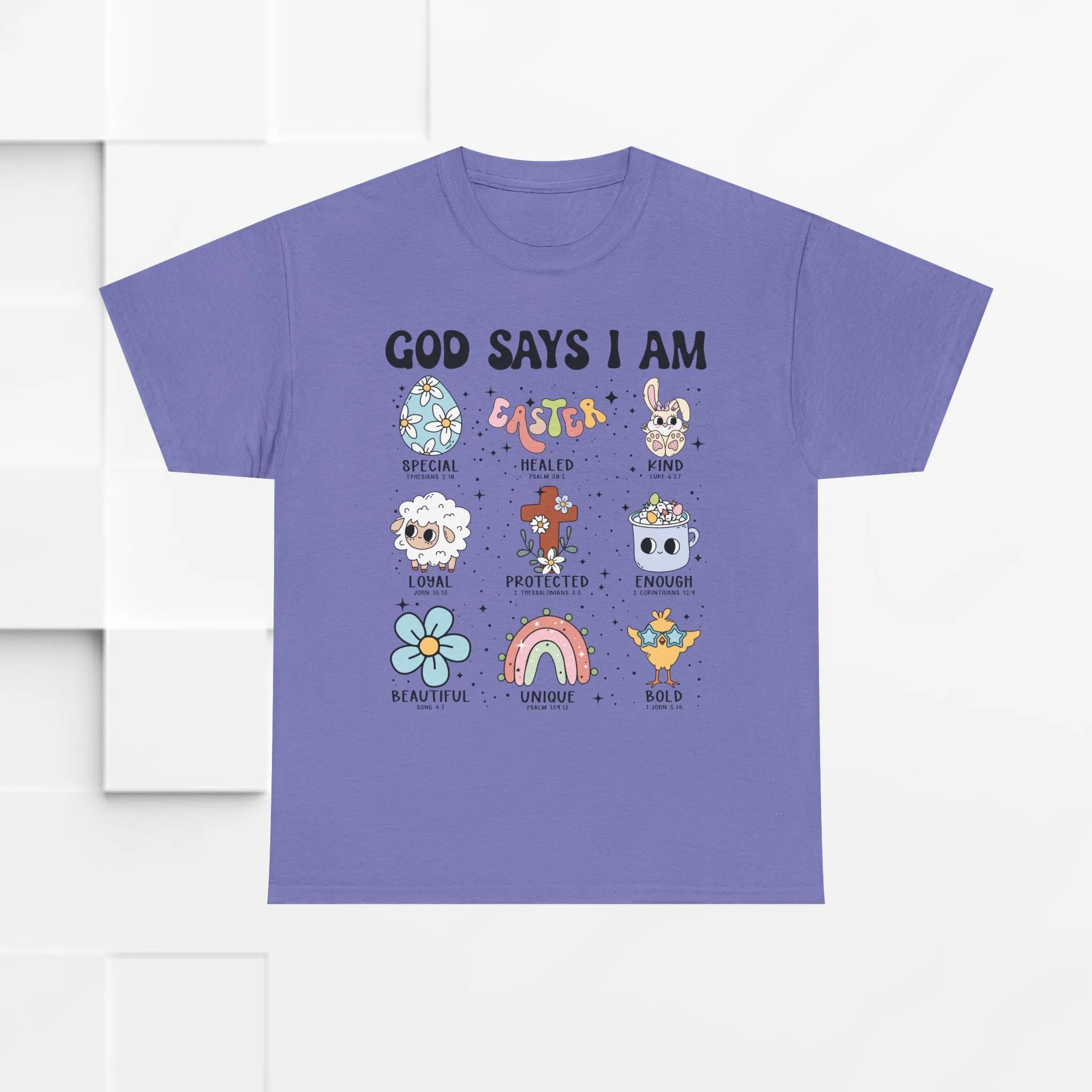 God Says I Am Unisex Heavy Cotton Tee - Inspirational Graphic T-Shirt