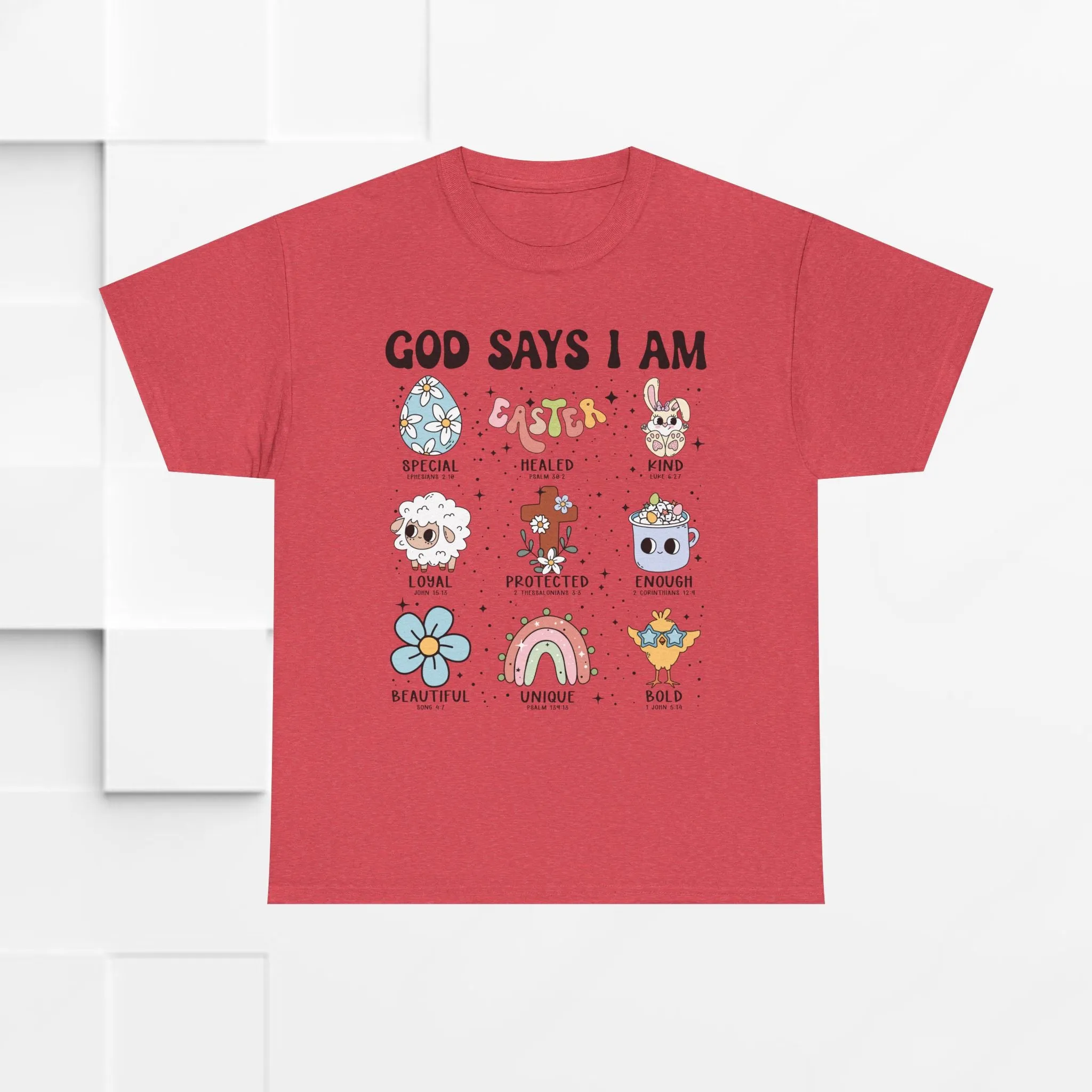 God Says I Am Unisex Heavy Cotton Tee - Inspirational Graphic T-Shirt