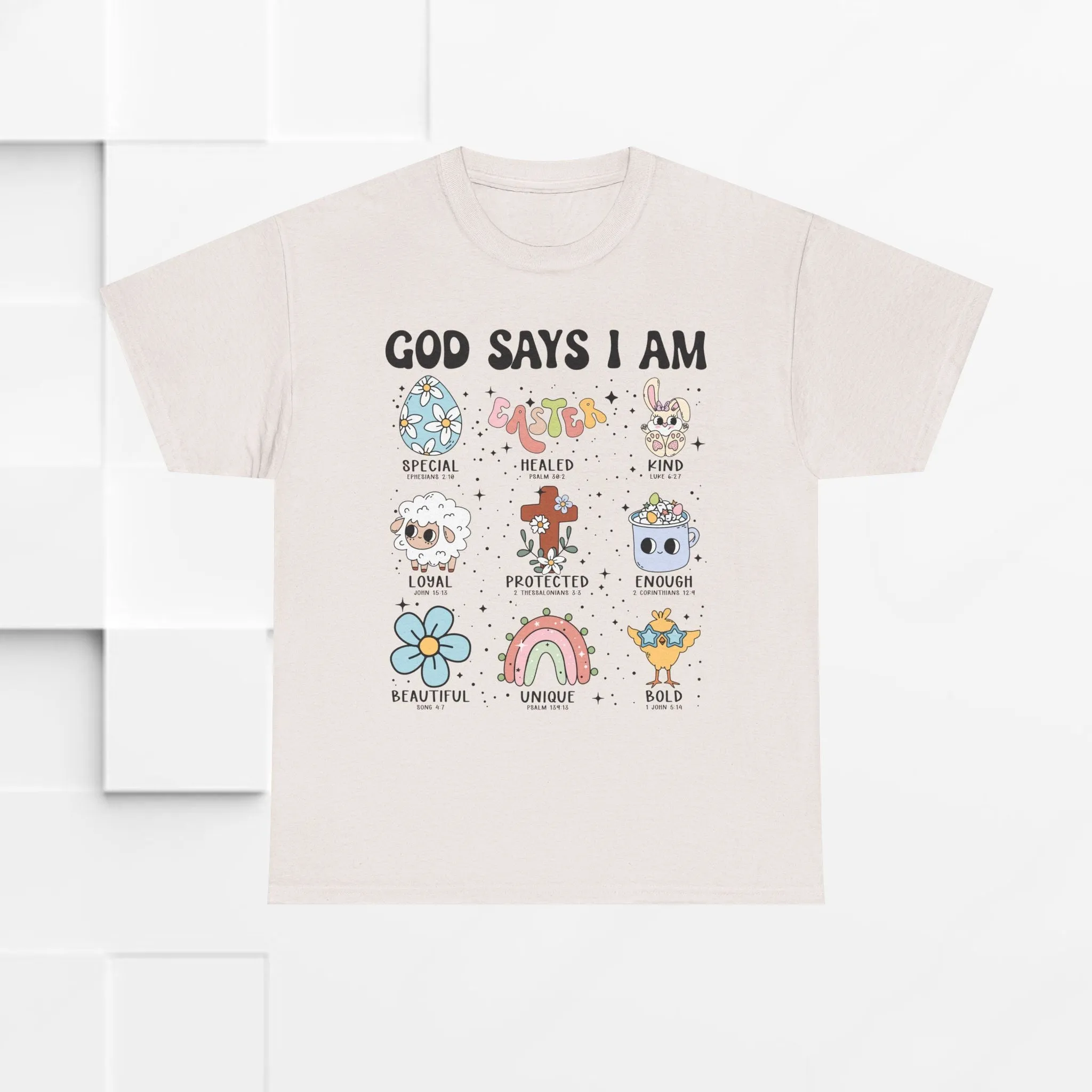God Says I Am Unisex Heavy Cotton Tee - Inspirational Graphic T-Shirt