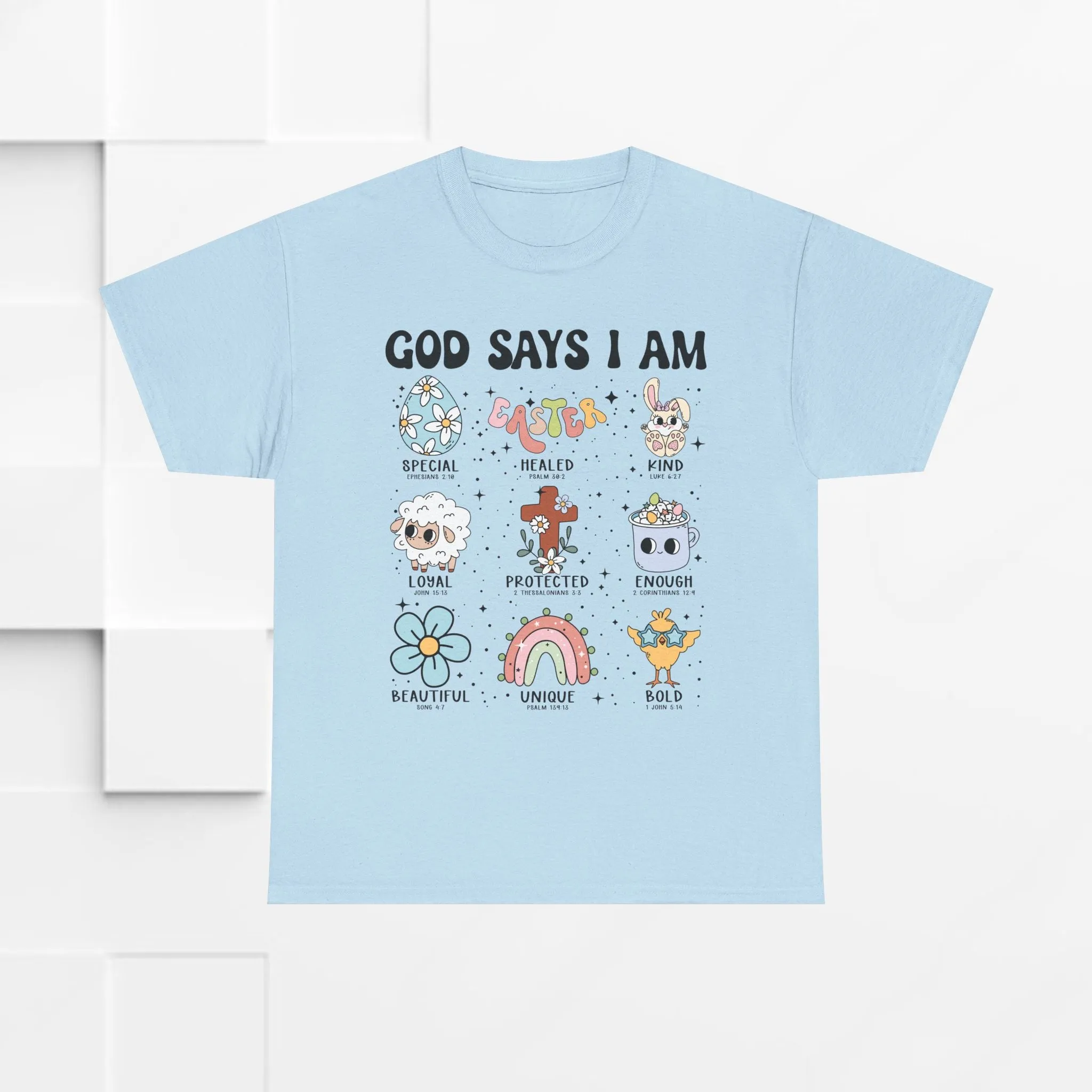 God Says I Am Unisex Heavy Cotton Tee - Inspirational Graphic T-Shirt
