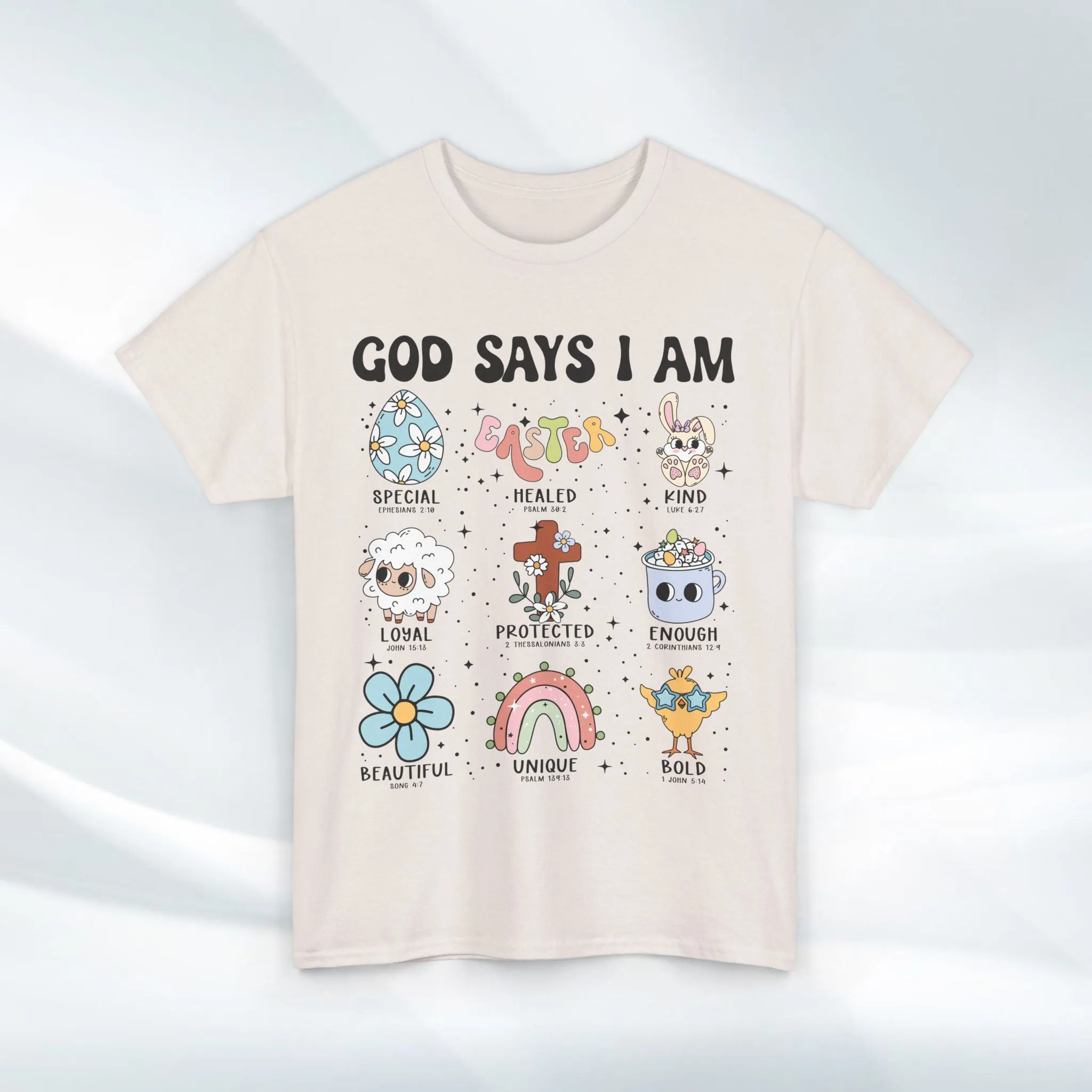 God Says I Am Unisex Heavy Cotton Tee - Inspirational Graphic T-Shirt