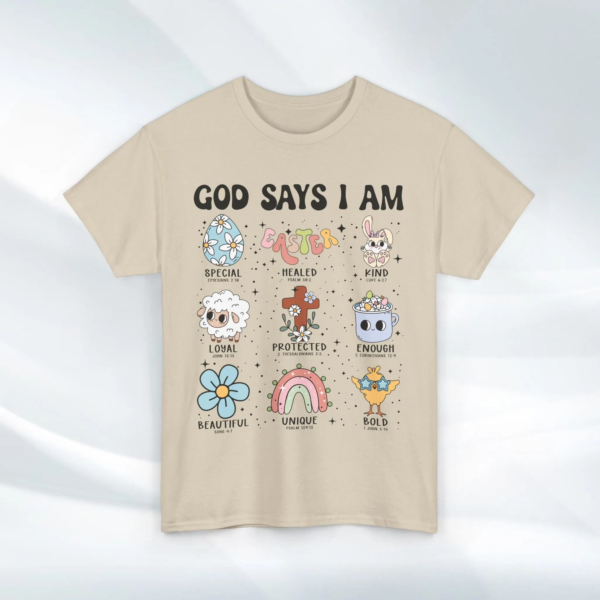 God Says I Am Unisex Heavy Cotton Tee - Inspirational Graphic T-Shirt