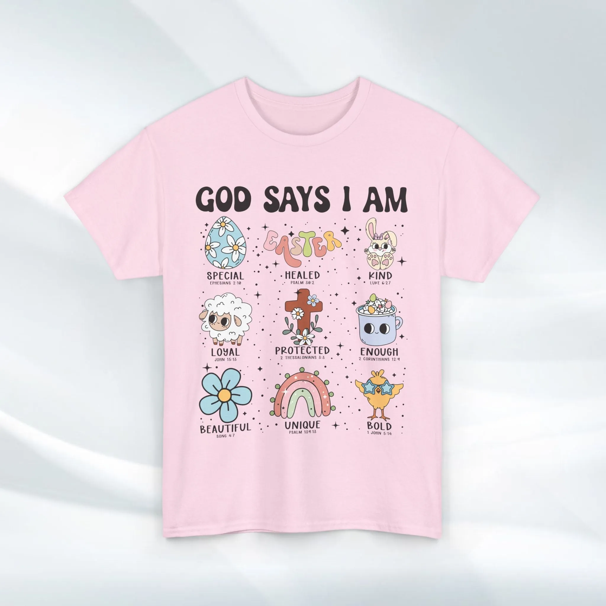 God Says I Am Unisex Heavy Cotton Tee - Inspirational Graphic T-Shirt