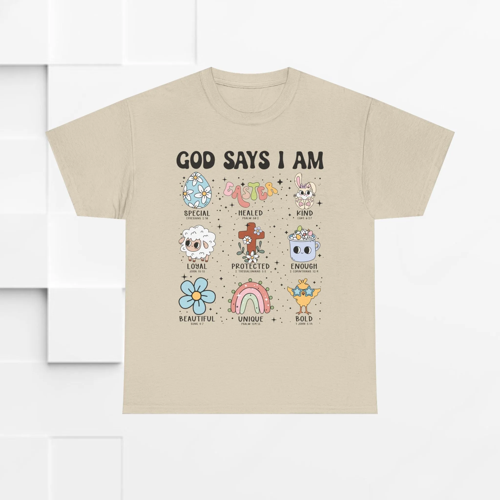 God Says I Am Unisex Heavy Cotton Tee - Inspirational Graphic T-Shirt