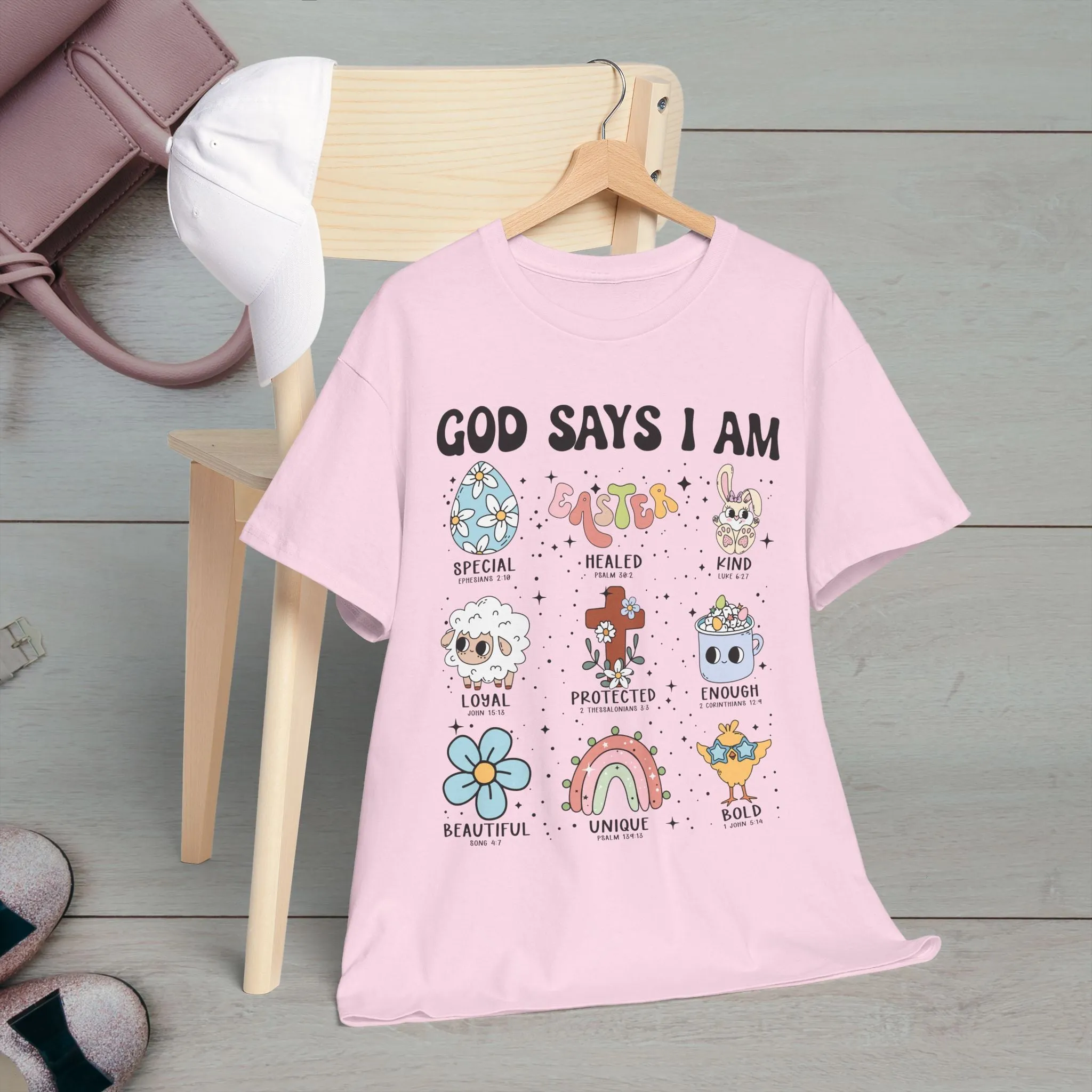 God Says I Am Unisex Heavy Cotton Tee - Inspirational Graphic T-Shirt