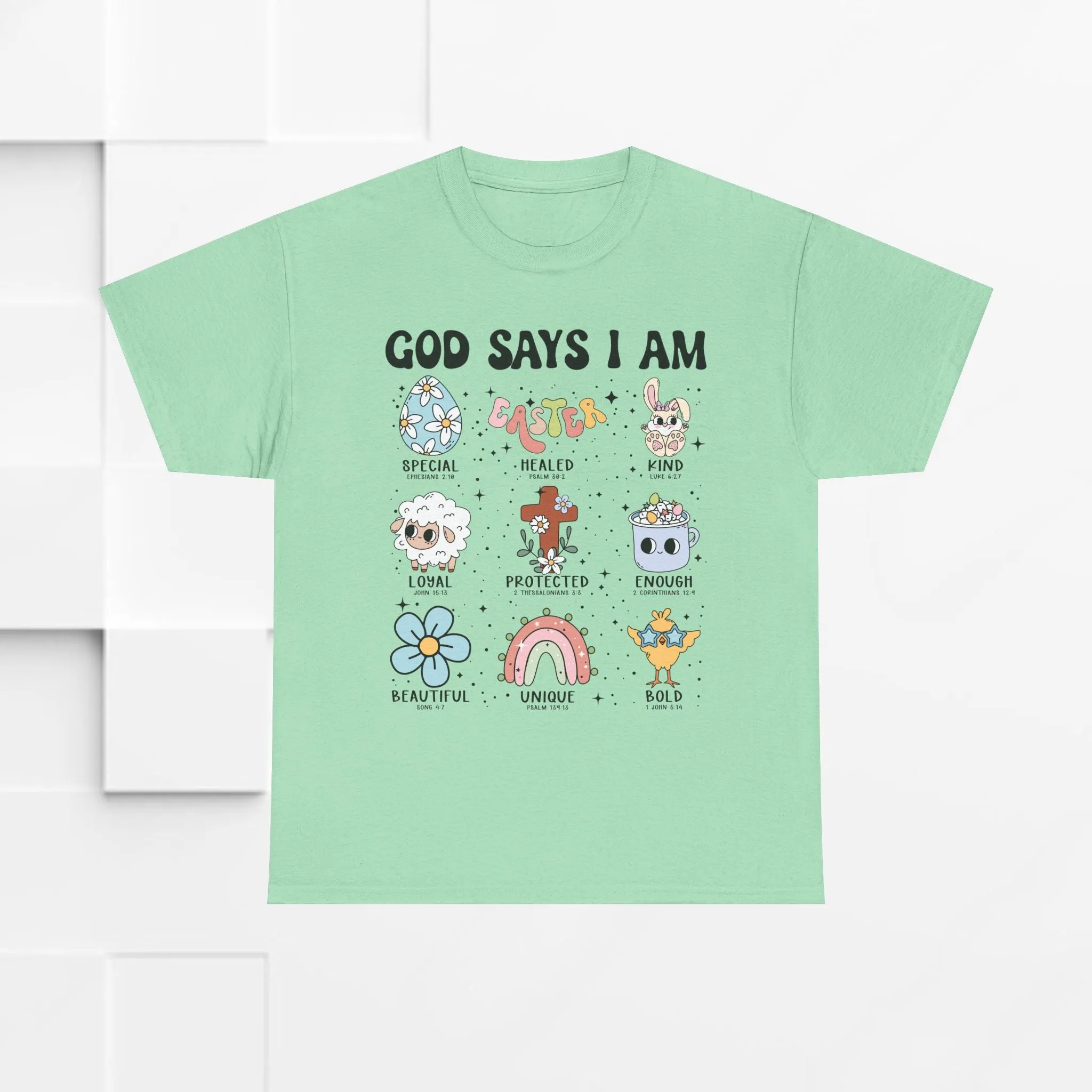 God Says I Am Unisex Heavy Cotton Tee - Inspirational Graphic T-Shirt