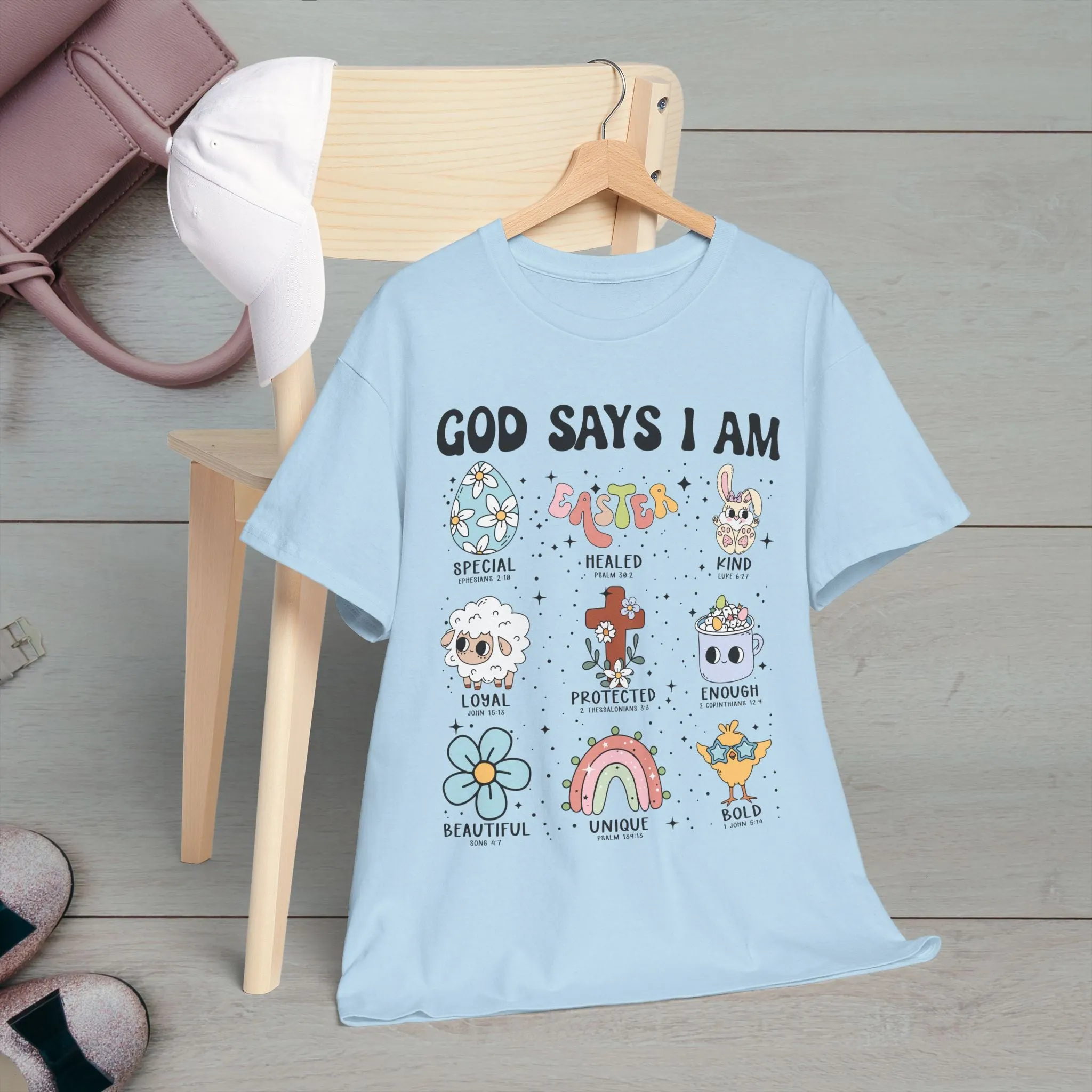 God Says I Am Unisex Heavy Cotton Tee - Inspirational Graphic T-Shirt