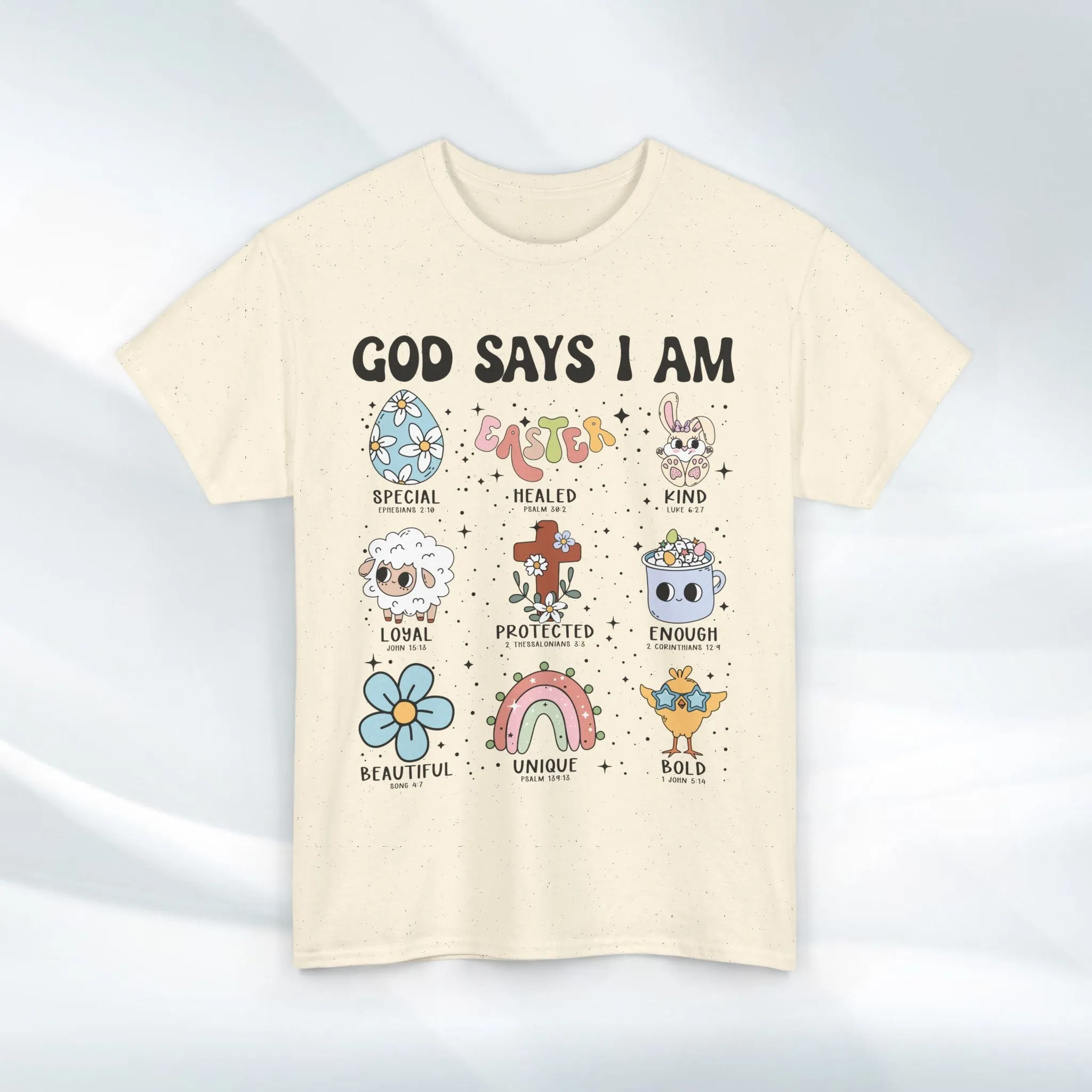 God Says I Am Unisex Heavy Cotton Tee - Inspirational Graphic T-Shirt