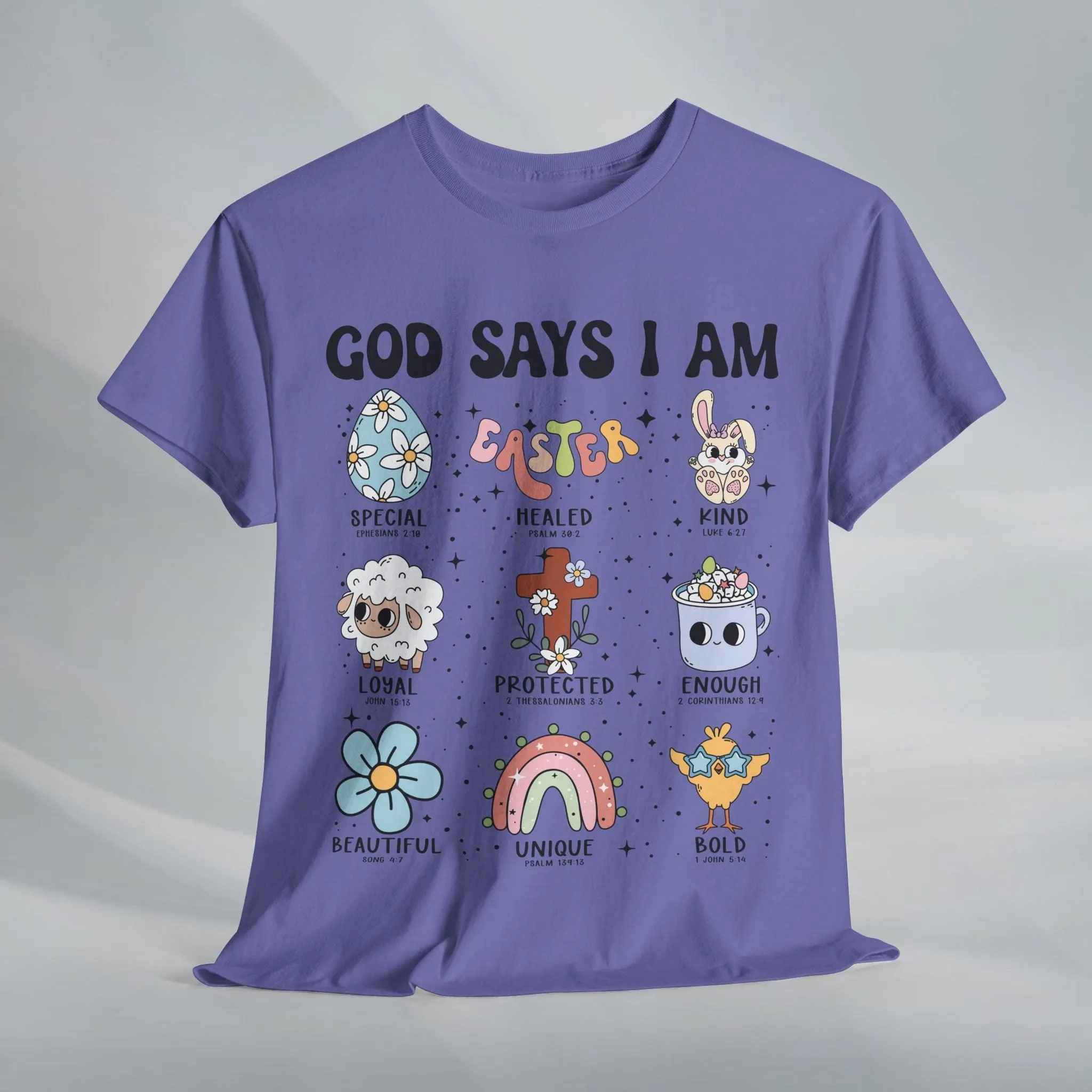 God Says I Am Unisex Heavy Cotton Tee - Inspirational Graphic T-Shirt