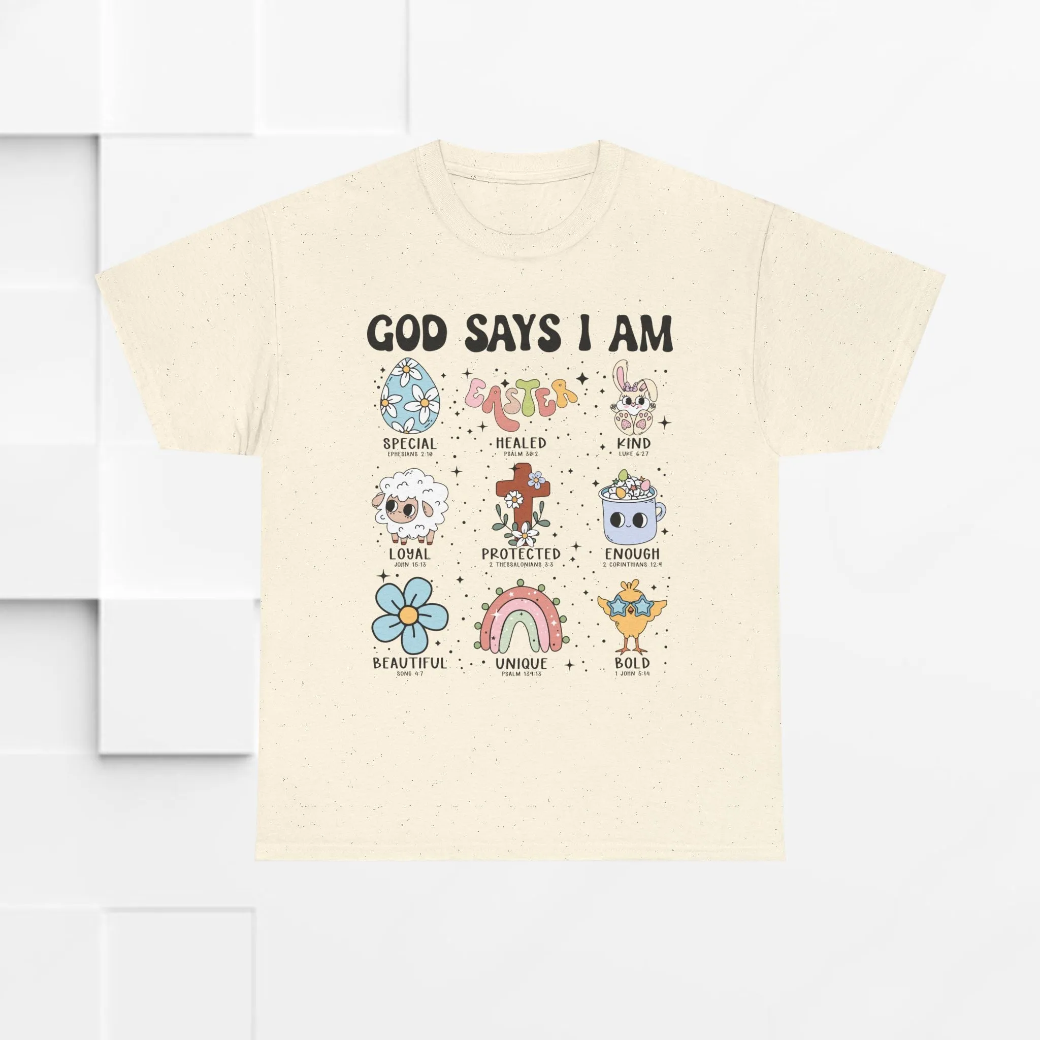 God Says I Am Unisex Heavy Cotton Tee - Inspirational Graphic T-Shirt