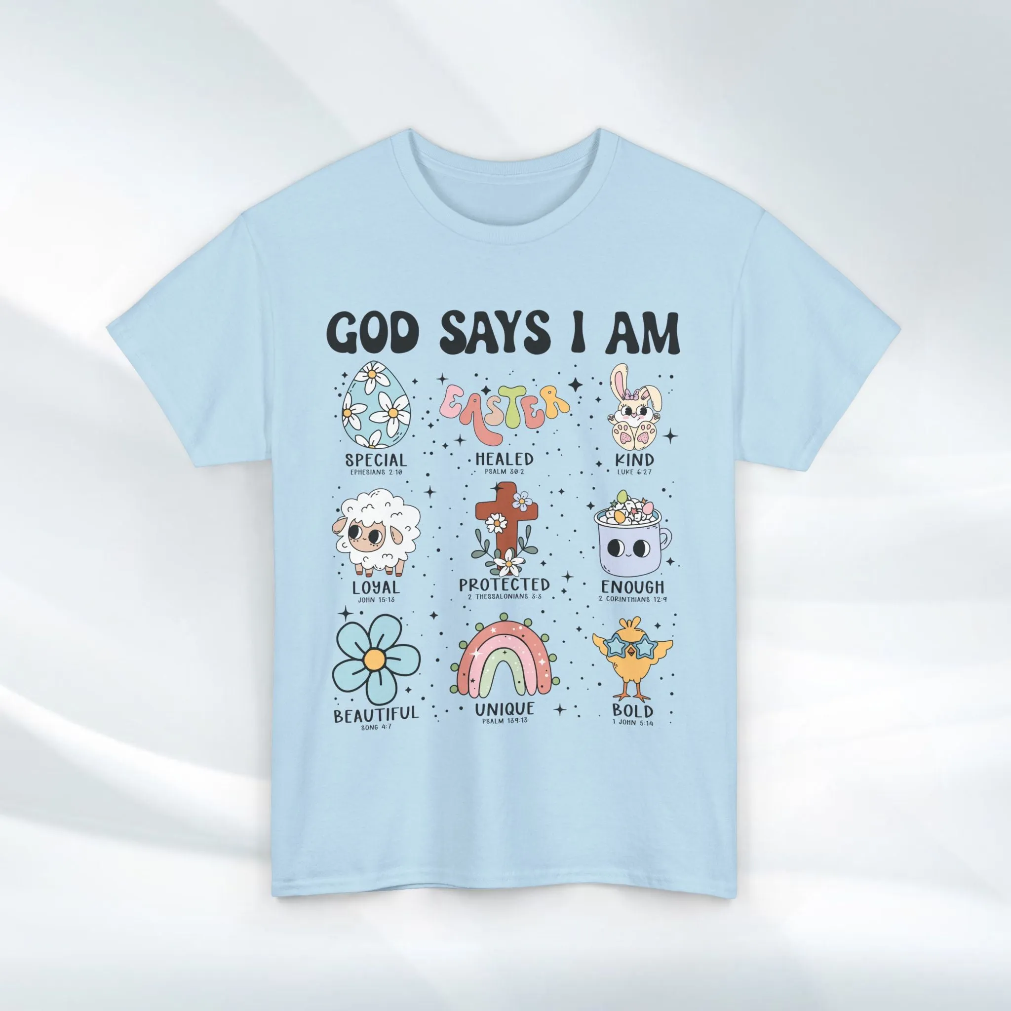 God Says I Am Unisex Heavy Cotton Tee - Inspirational Graphic T-Shirt