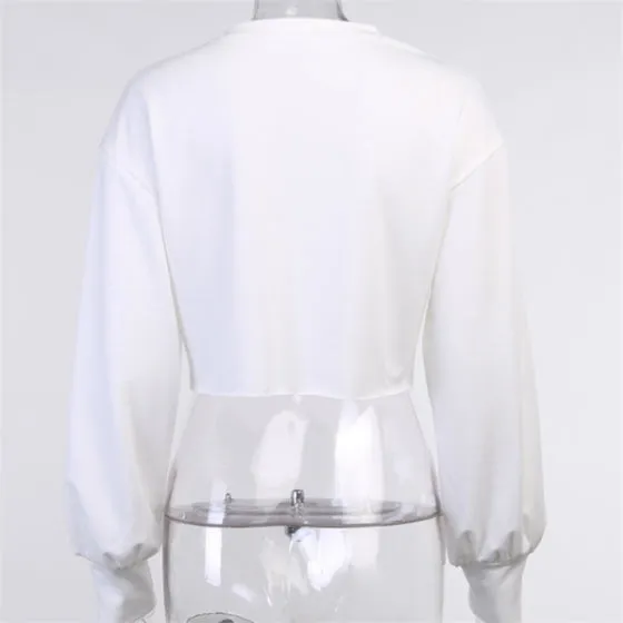 Going Commando - Long Sleeve Crop Top
