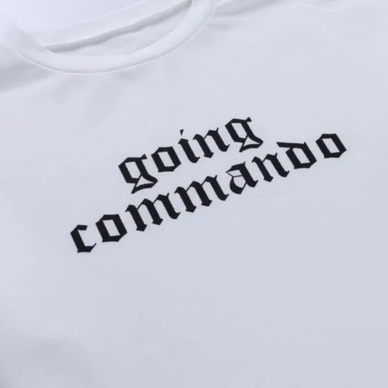 Going Commando - Long Sleeve Crop Top