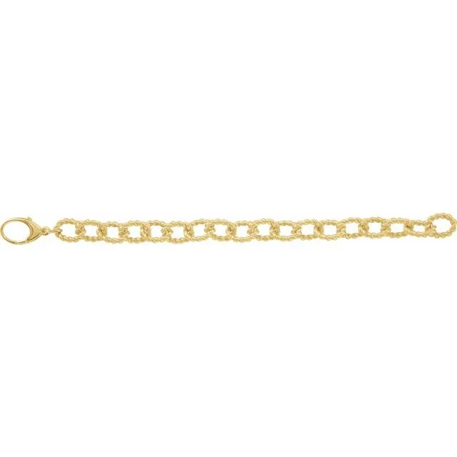 Gold Plated Sterling Silver Rope Design Bracelet