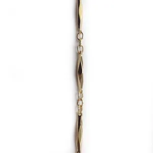 Gold Station Link Chain by the Inch (#701)