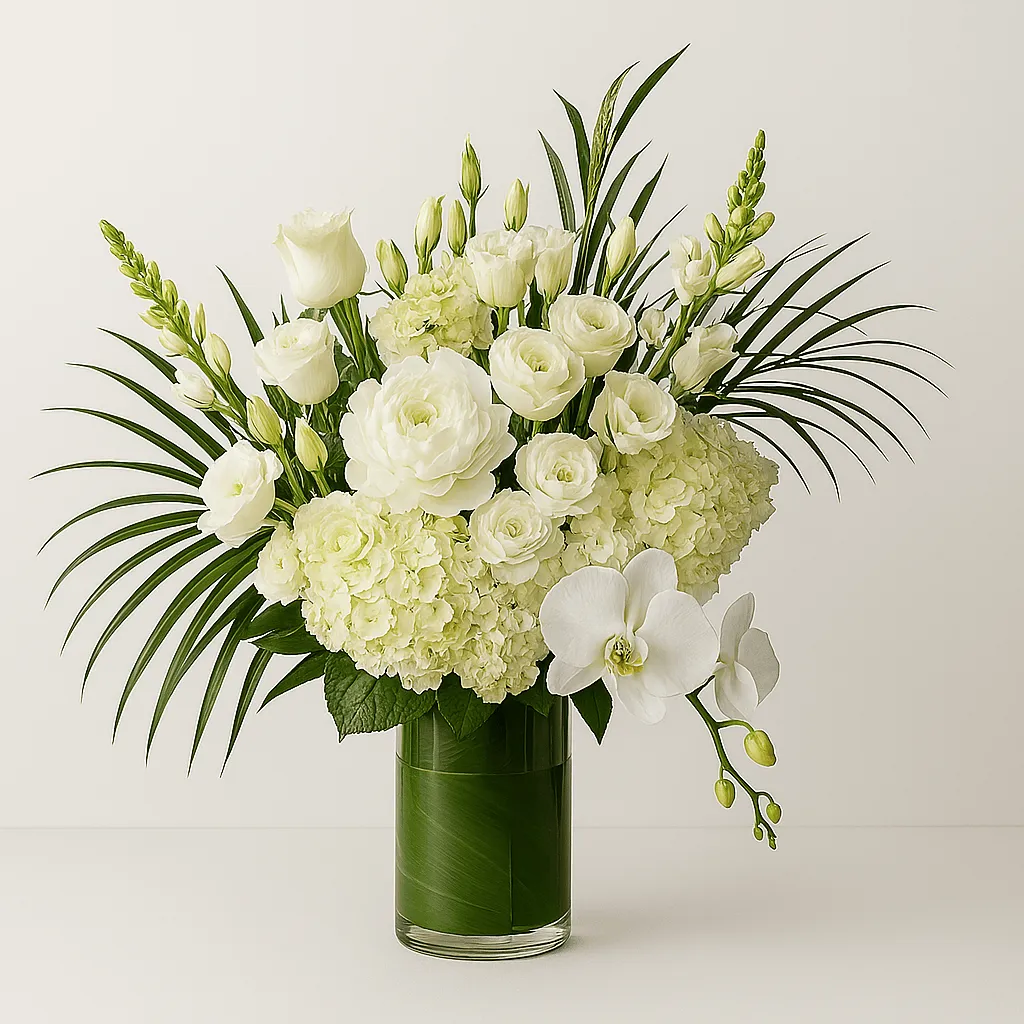 Graceful Eternity White Flower Arrangement