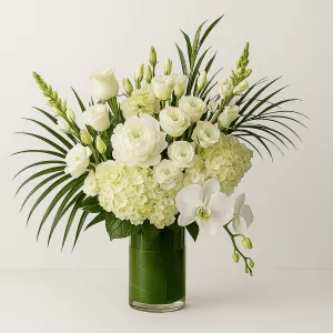 Graceful Eternity White Flower Arrangement