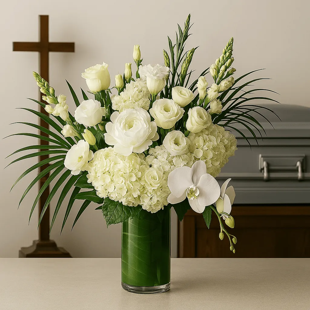 Graceful Eternity White Flower Arrangement