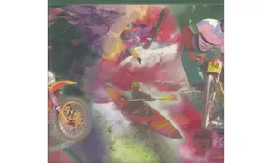 Green Red Extreme Sports TR105391 Wallpaper Border