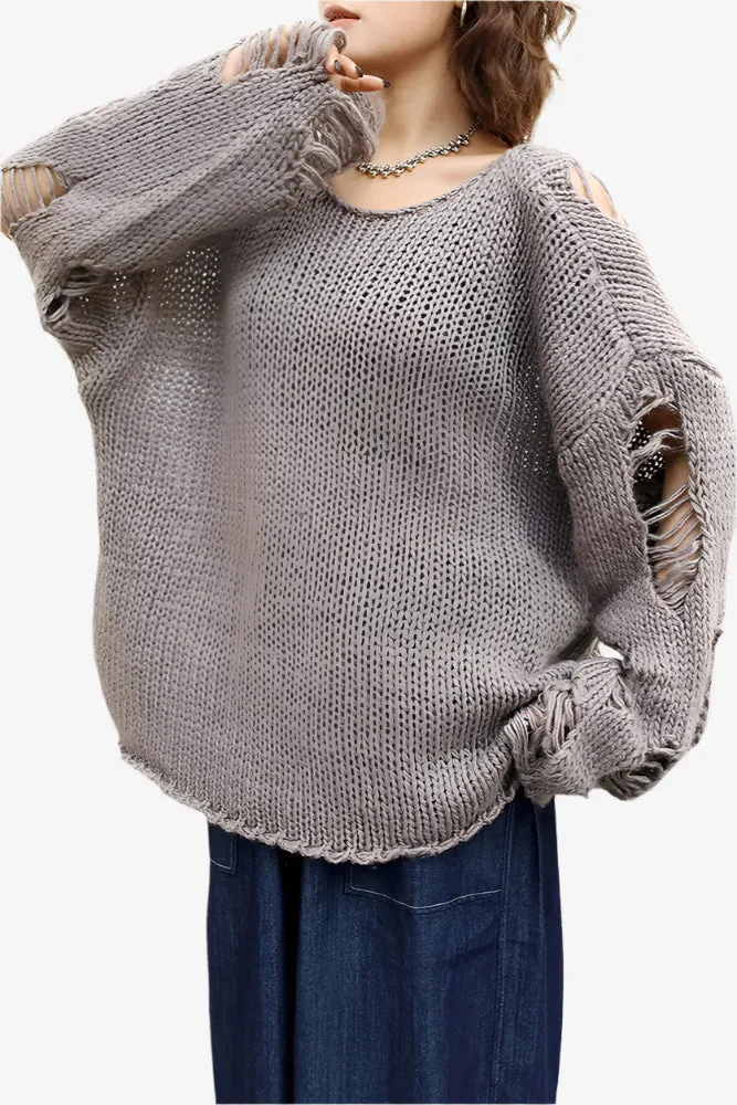 Grunge Knit Distressed Sweater
