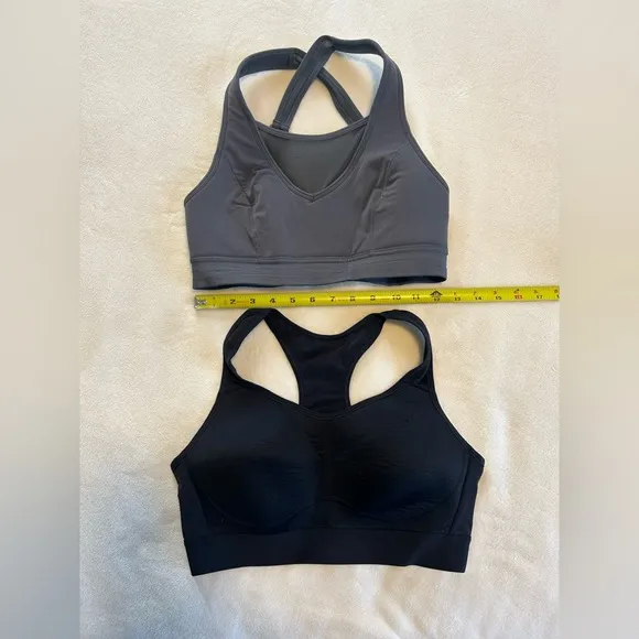 Gymshark medium sports bra black workout fitness cardio sweat athletic athlete