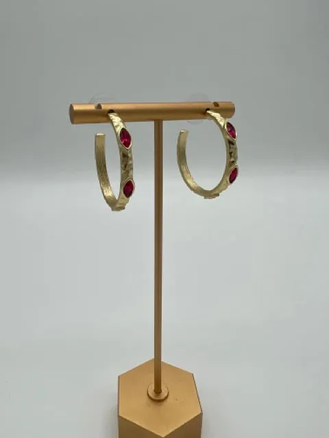 Hammered Gold Hoops