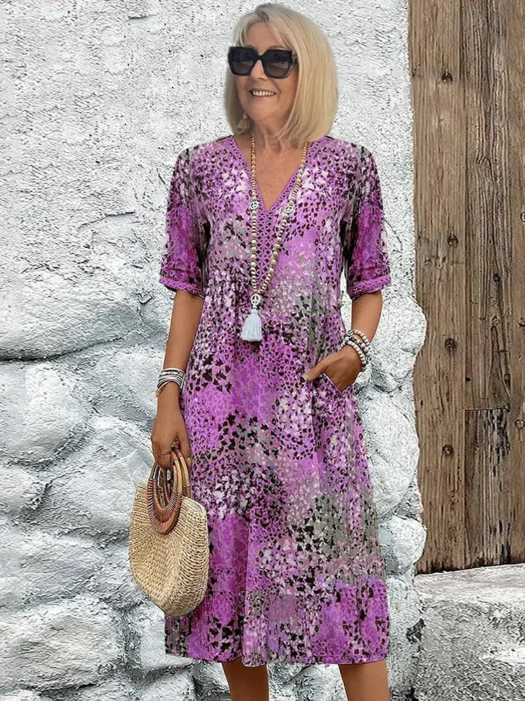 Harper | Elegant Floral Midi Dress
