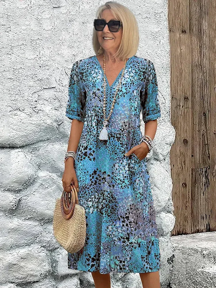 Harper | Elegant Floral Midi Dress